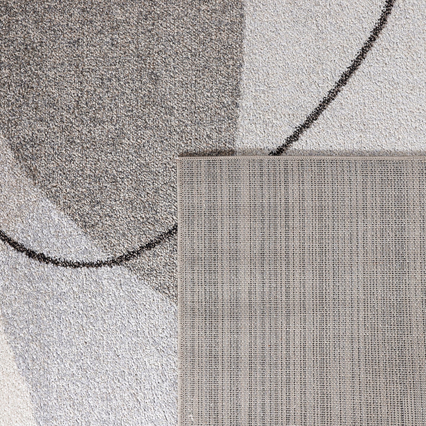 Area Rug Fiesta with Abstract Artistic Pattern in Beige and Grey