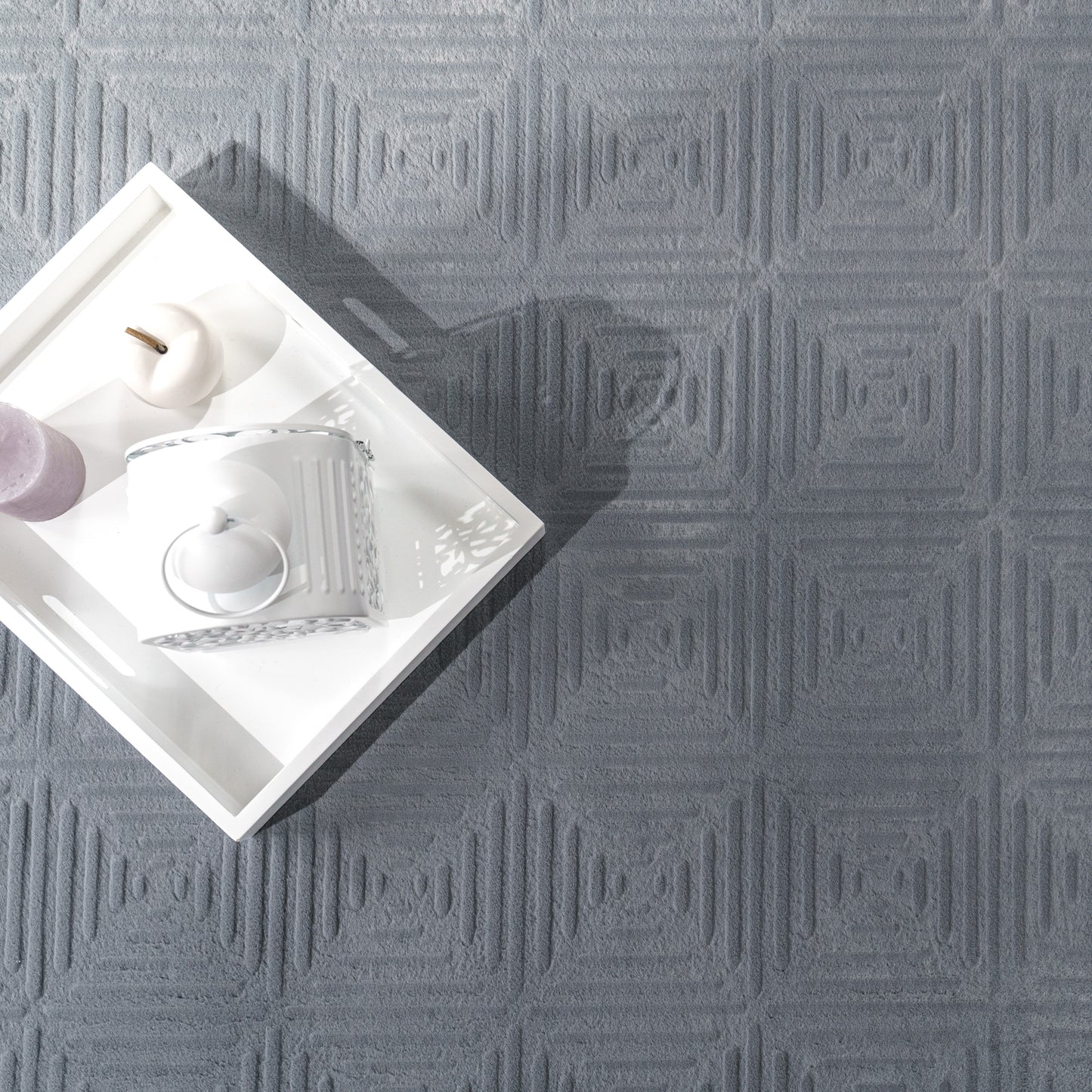 Soft Washable Area Rug Aspen with High-Low Pattern