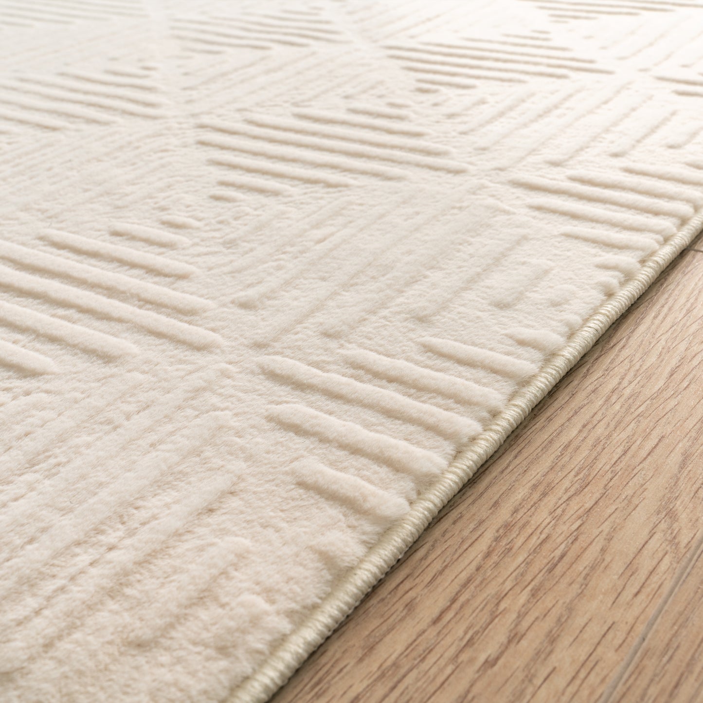 Soft Washable Area Rug Aspen with High-Low Pattern