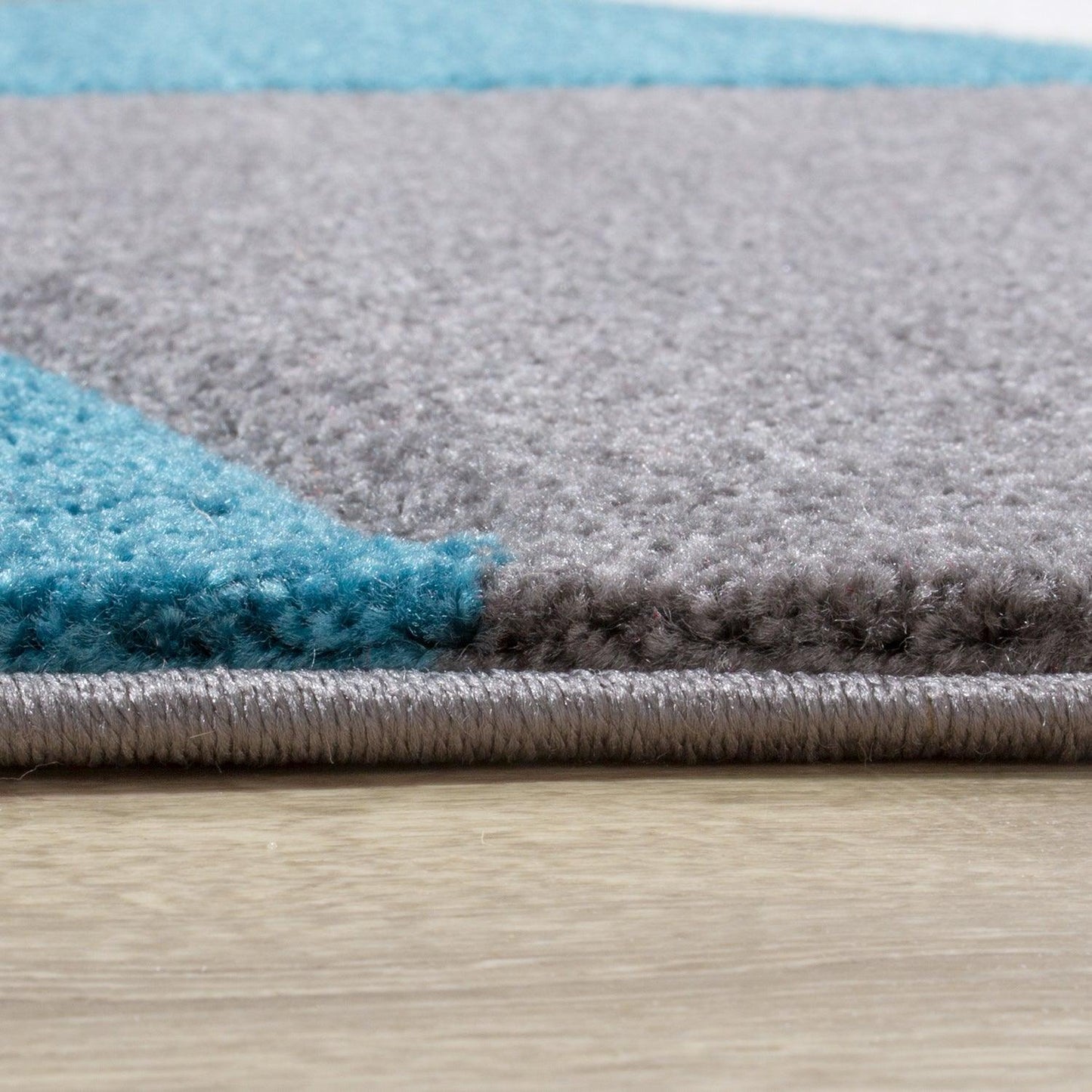 Area Rug Madeira Abstract Curved Pattern - Grey Blue - RugYourHome