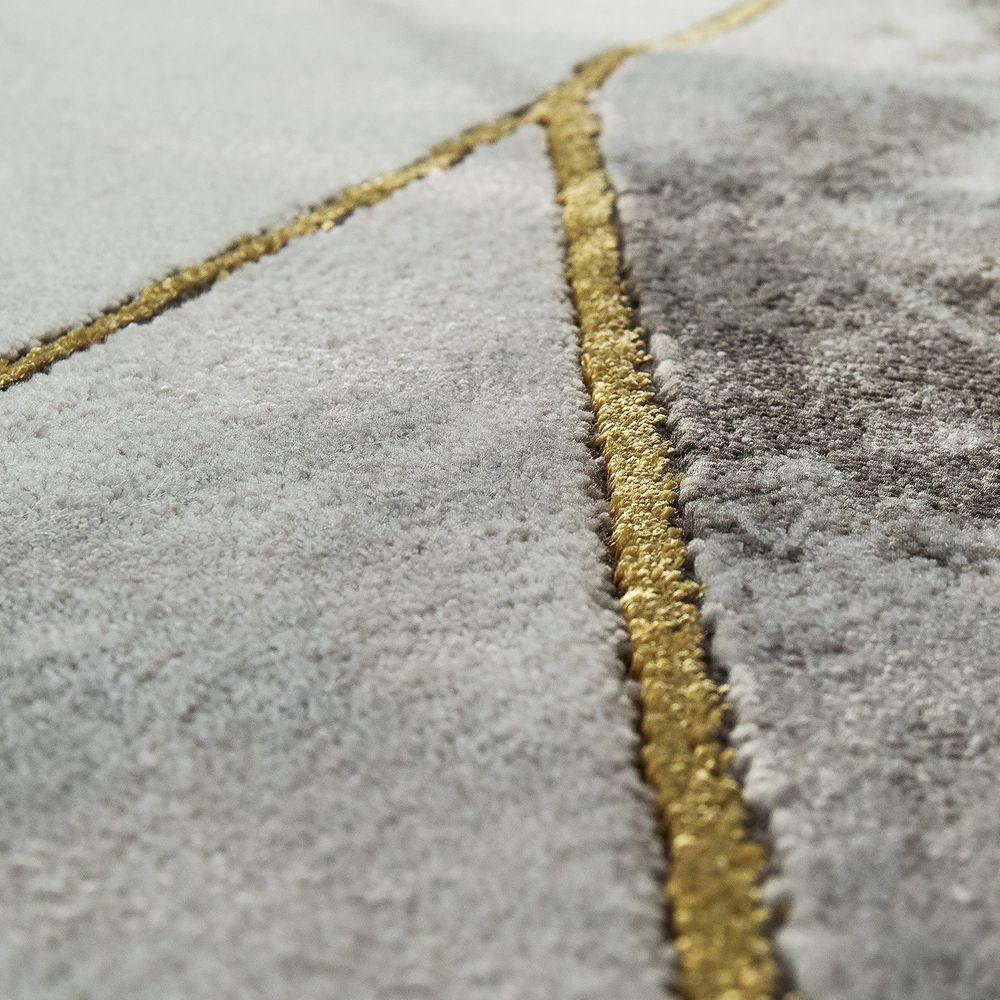 Area Rug Marble Pattern Hardwearing in Grey Gold Beige - RugYourHome