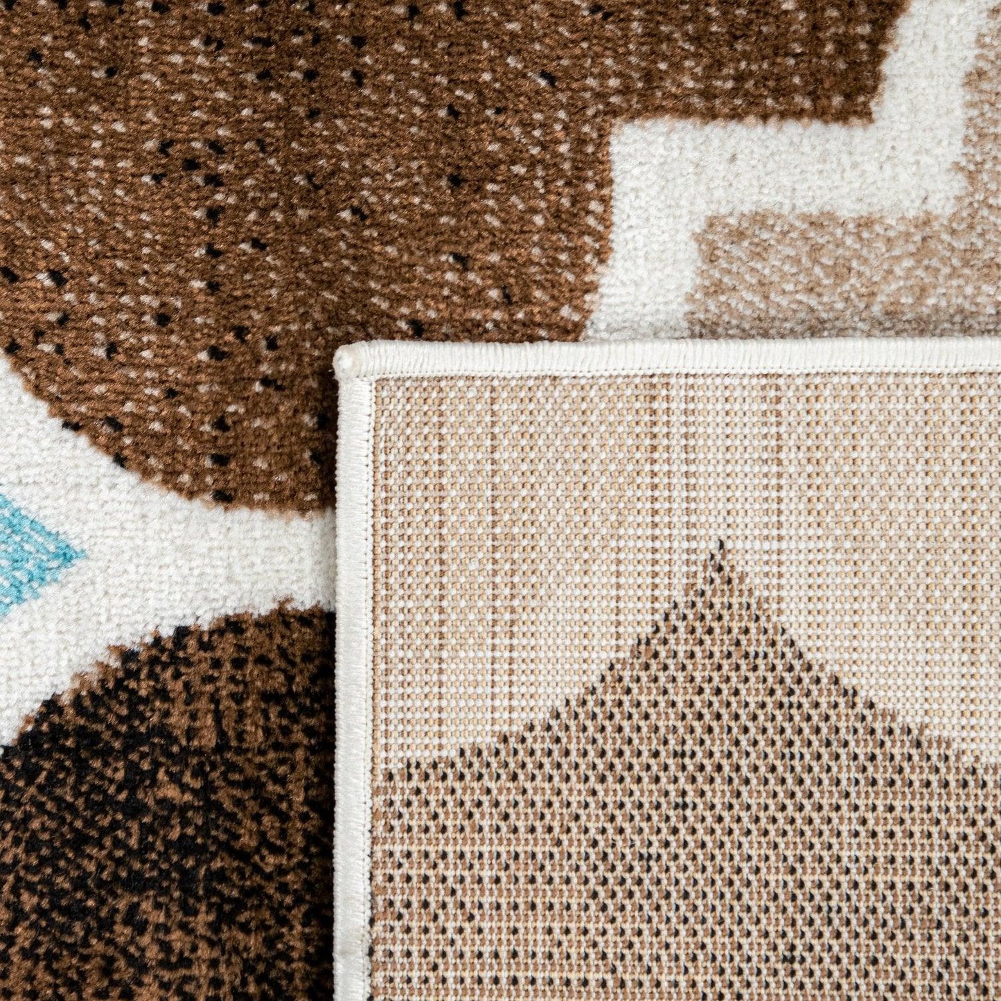 Beige Brown Area Rug for Living Room Moroccan Pattern - RugYourHome