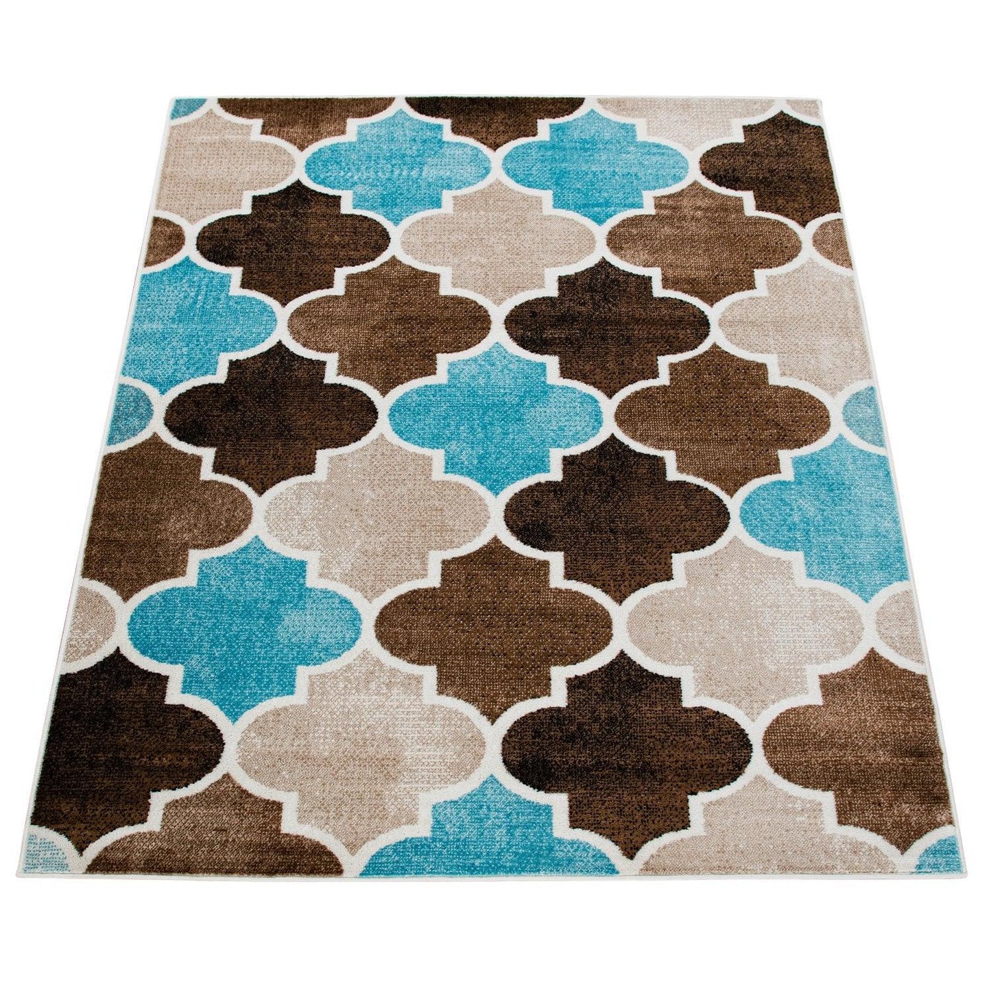 Beige Brown Area Rug for Living Room Moroccan Pattern - RugYourHome