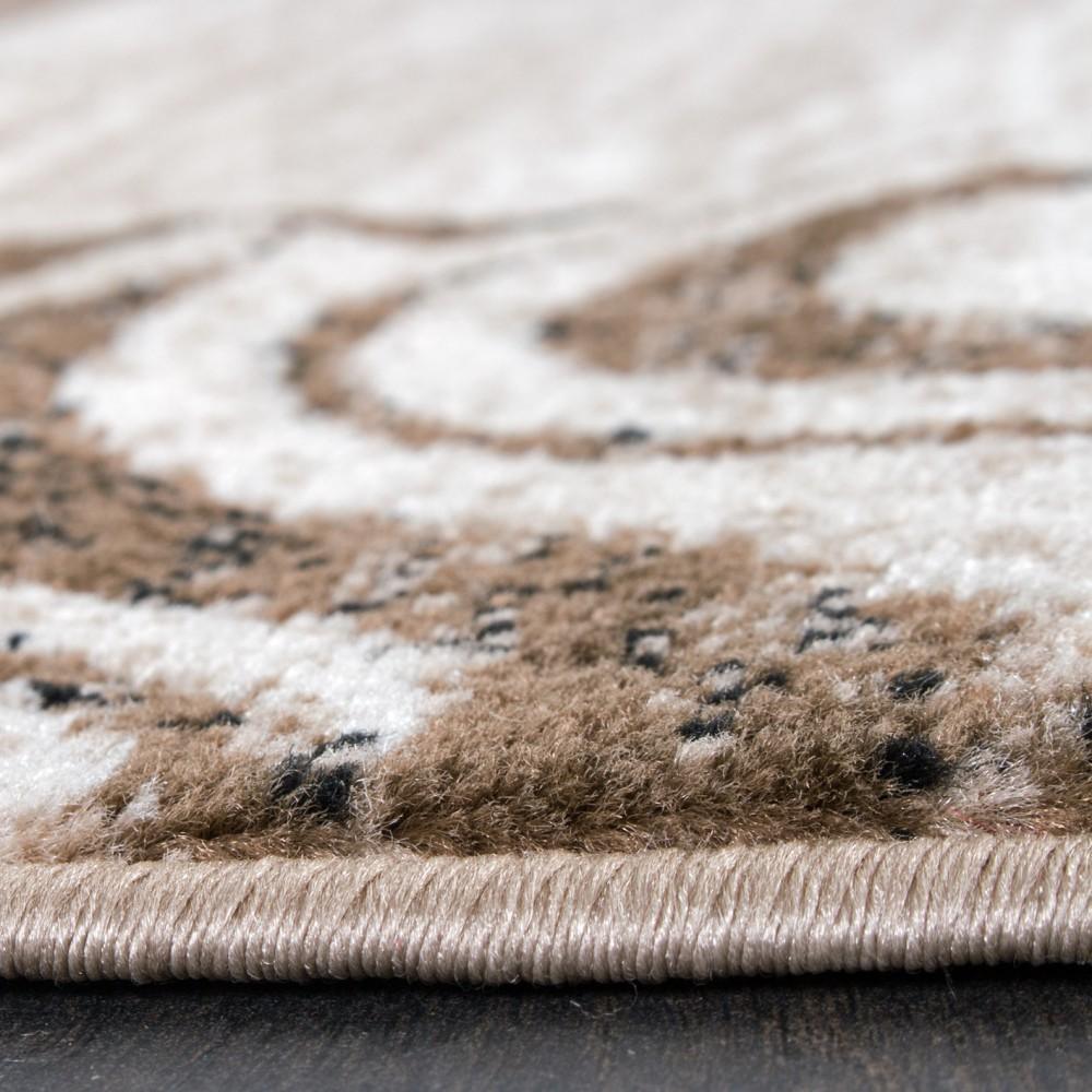 Brown Beige Designer Rug for Living Room - RugYourHome