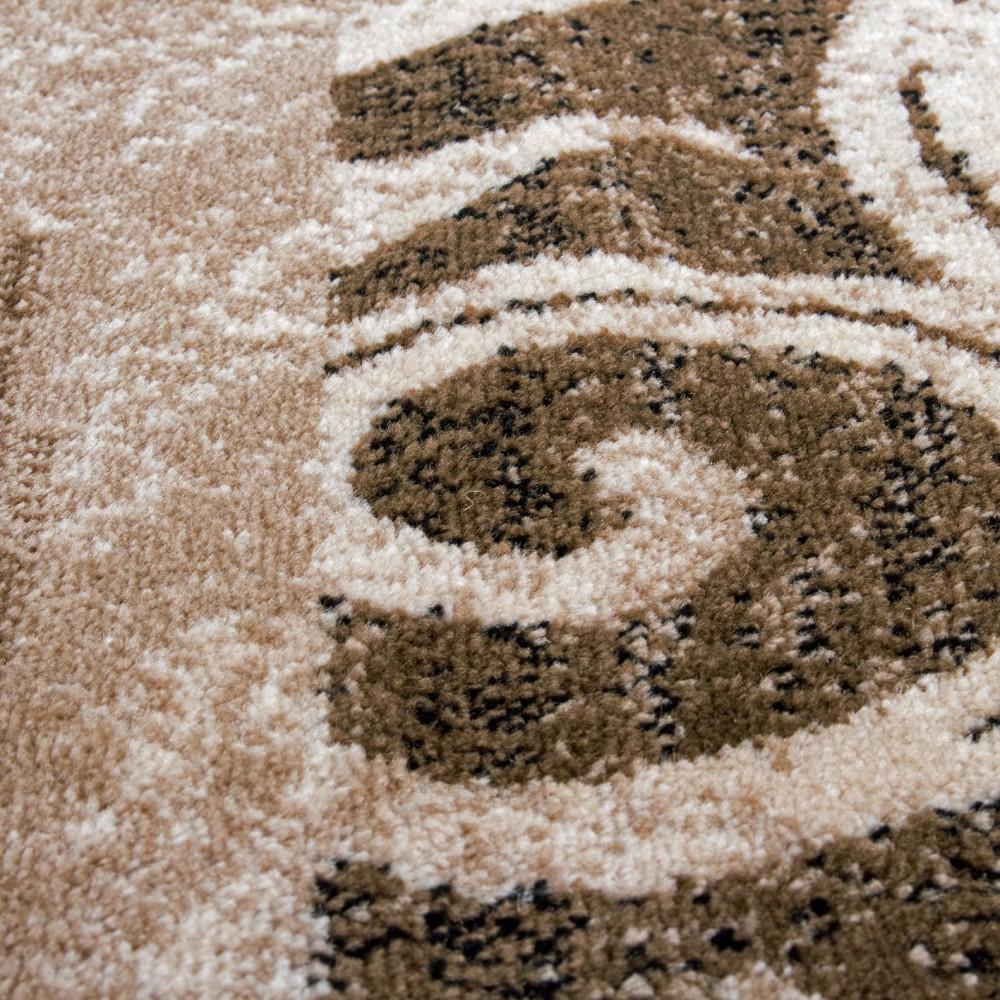 Brown Beige Designer Rug for Living Room - RugYourHome