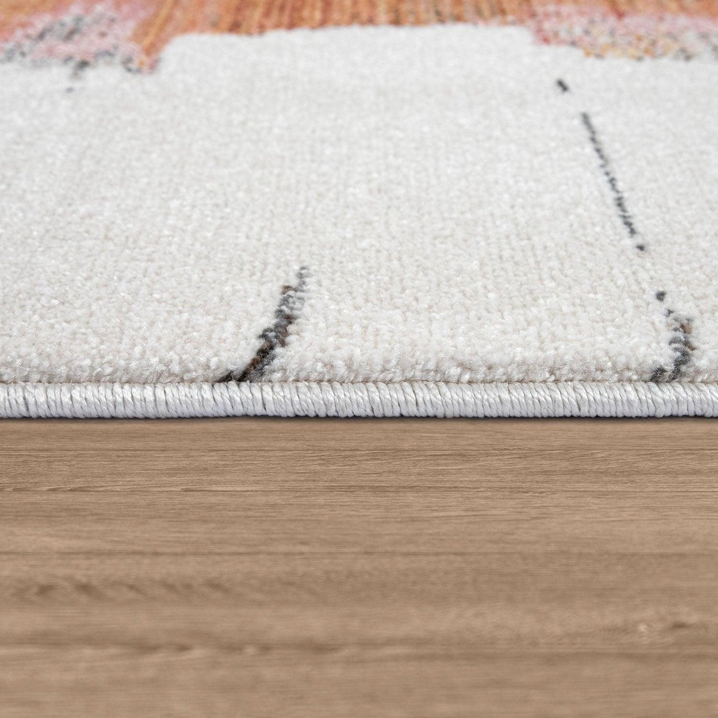 Colorful Area Rug Modern Art 3D Effect Cream, Blue, Yellow - RugYourHome
