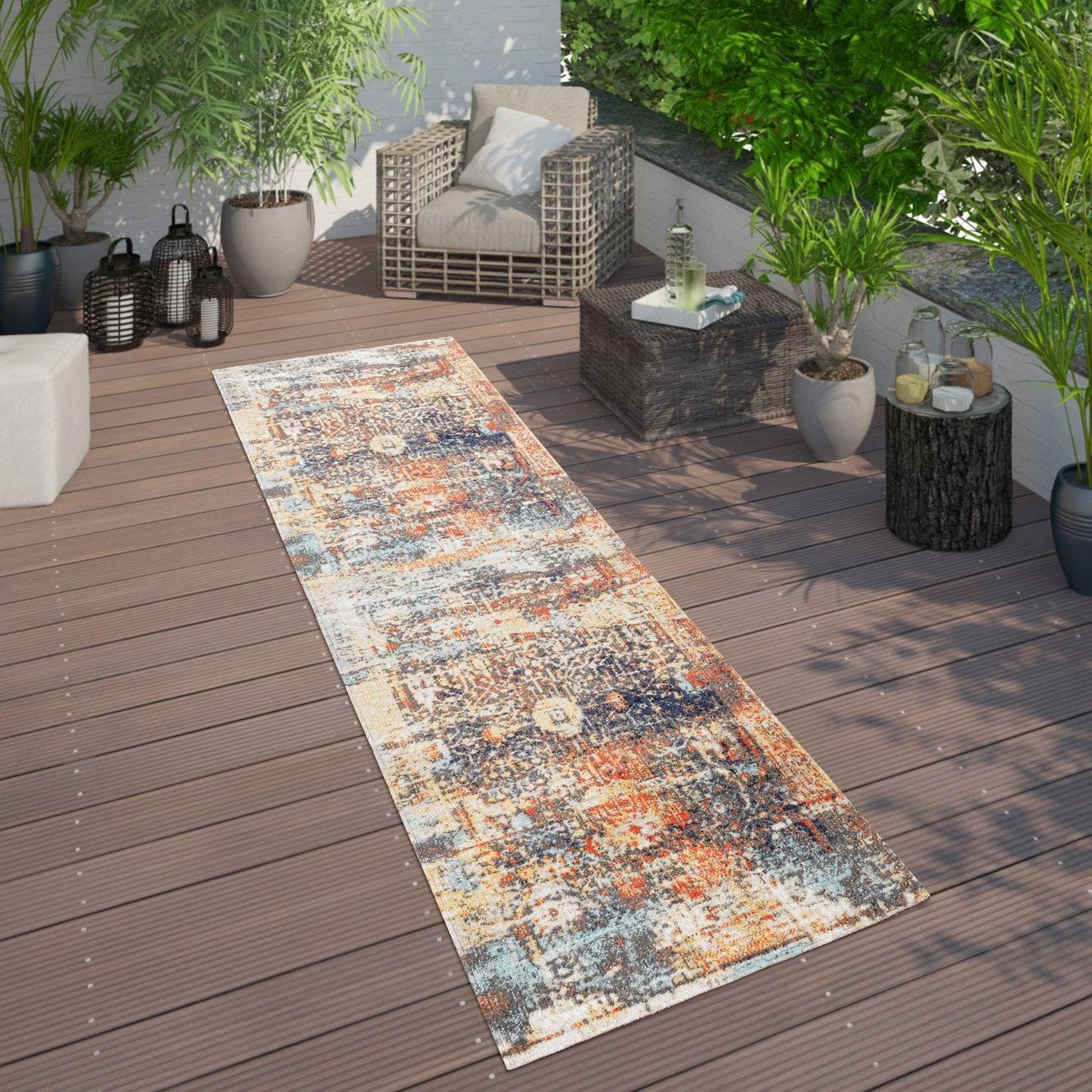 Colorful Outdoor Rug Modern Design Weatherproof - RugYourHome