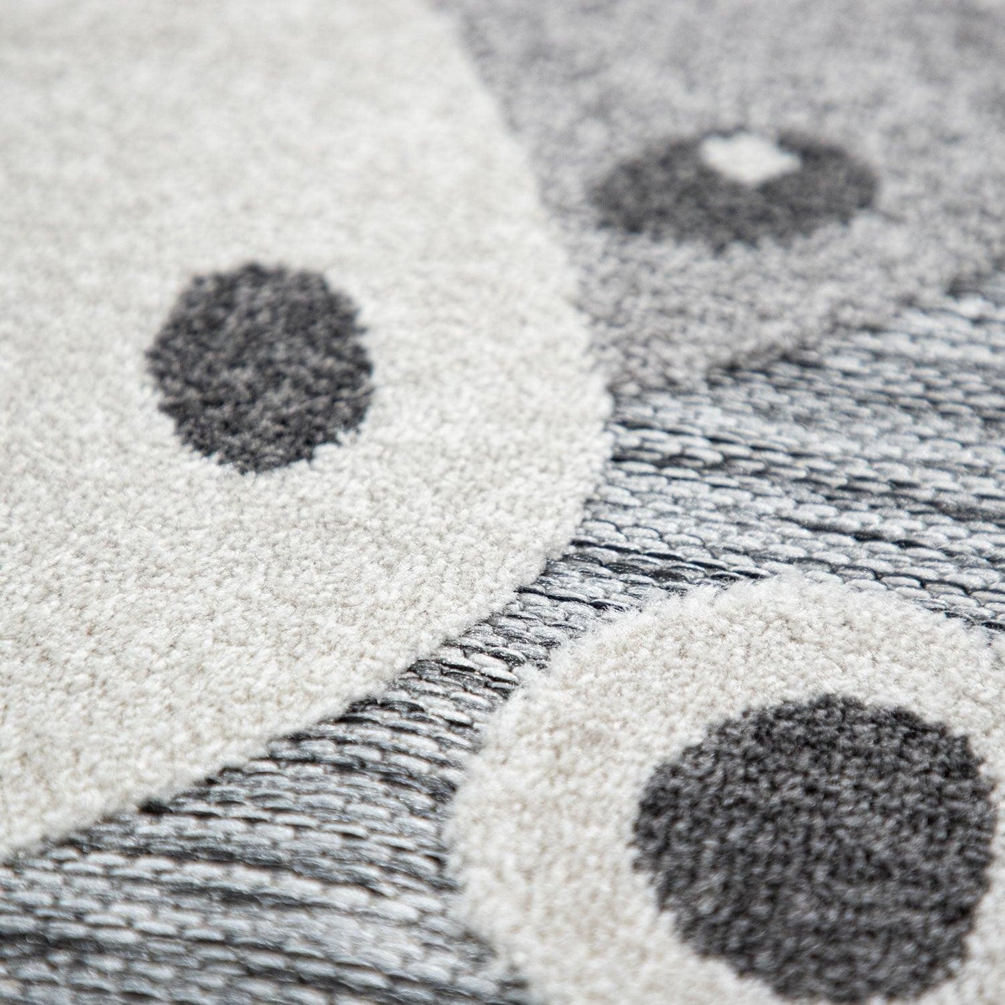 Cute Round Kids Rug Zoo Animals with Penguin Koala Bear Tiger and Hippo in Grey - RugYourHome