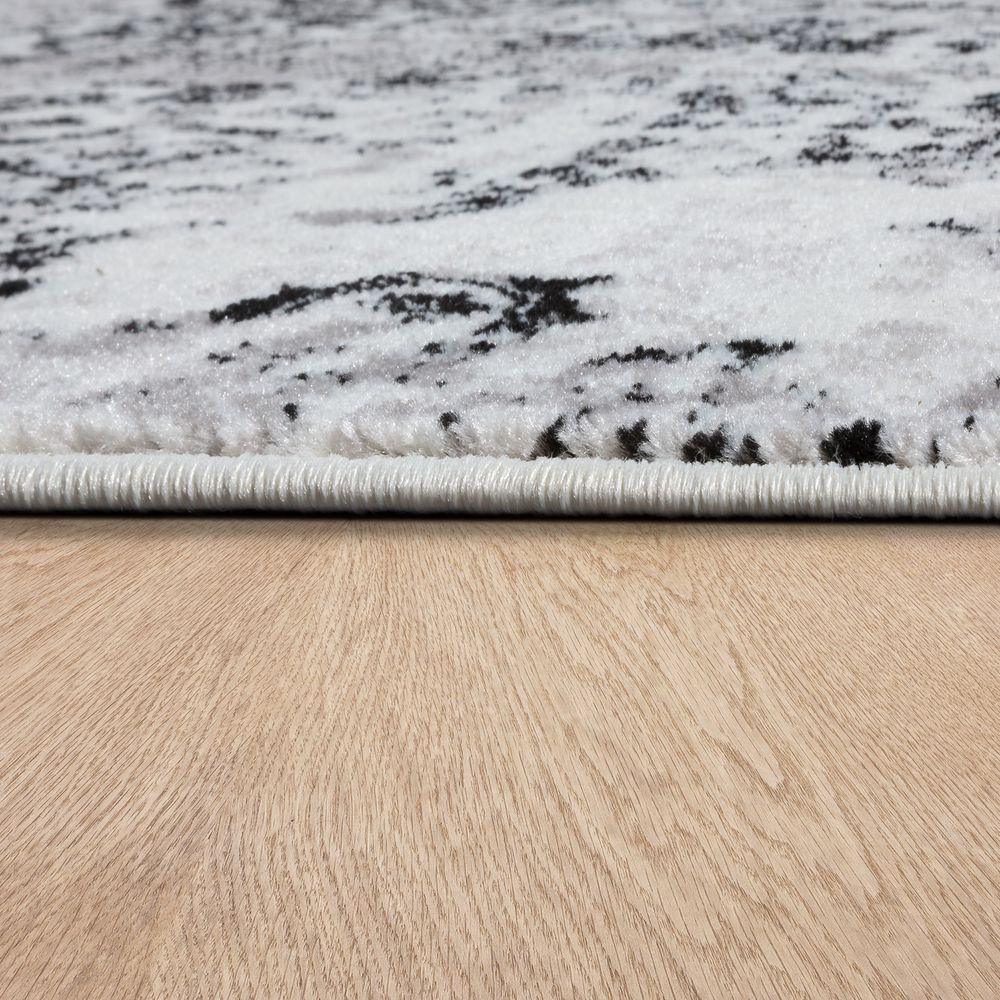 Designer Rug Ornamental Vintage Look Black White - RugYourHome