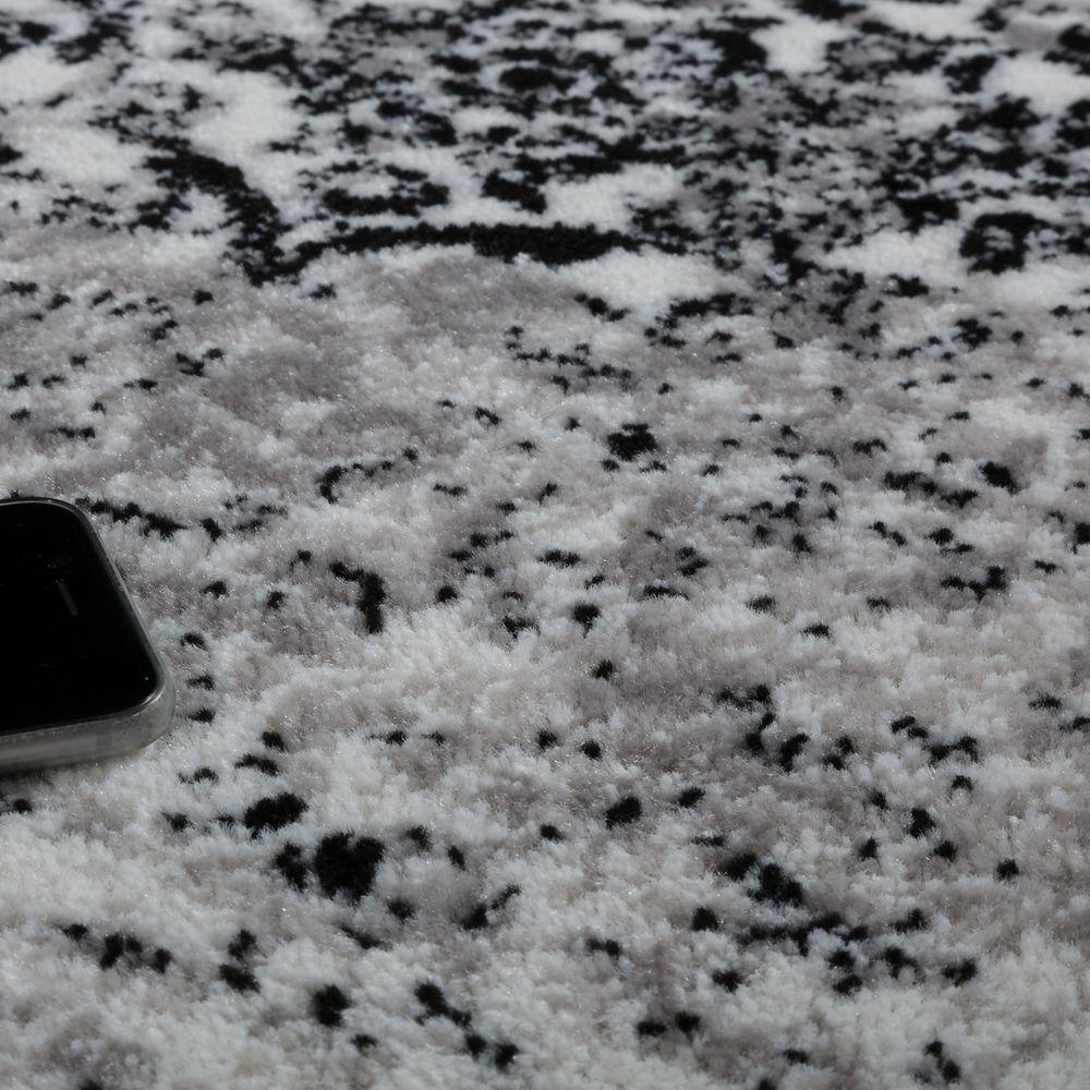 Designer Rug Ornamental Vintage Look Black White - RugYourHome