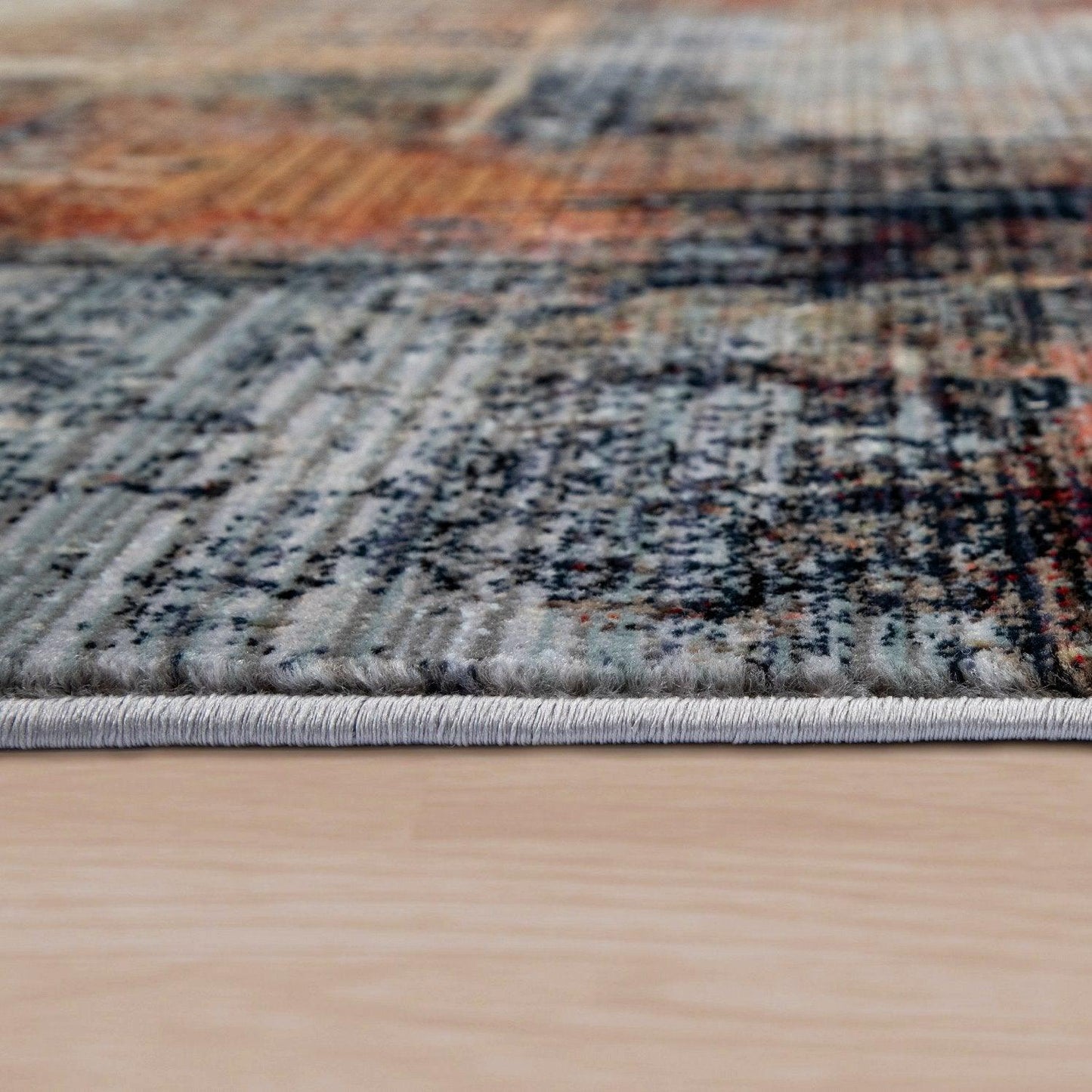 Designer Rug, Short-Pile Rug For Living Rooms, Industrial Look, Colourful - RugYourHome