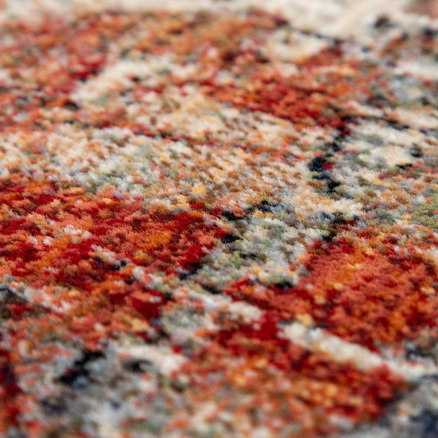 Designer Rug, Short-Pile Rug For Living Rooms, Industrial Look, Colourful - RugYourHome