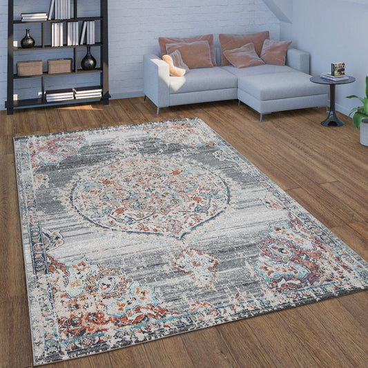 Grey Indoor & Outdoor Rug for Balcony Oriental Pattern - RugYourHome