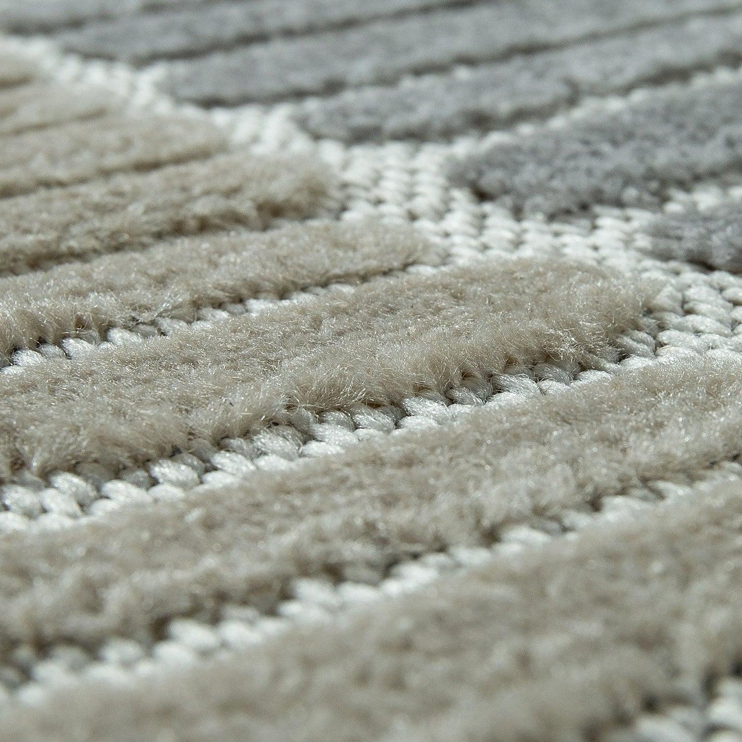 In- & Outdoor Rug Marrakesh Carved Design - Brown Blue Beige - RugYourHome