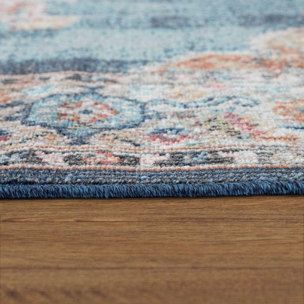 Indoor & Outdoor Rug For Patio, Oriental Look In Blue - RugYourHome