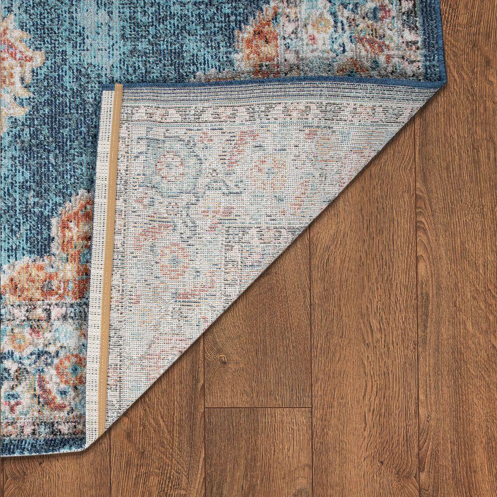 Indoor & Outdoor Rug For Patio, Oriental Look In Blue - RugYourHome