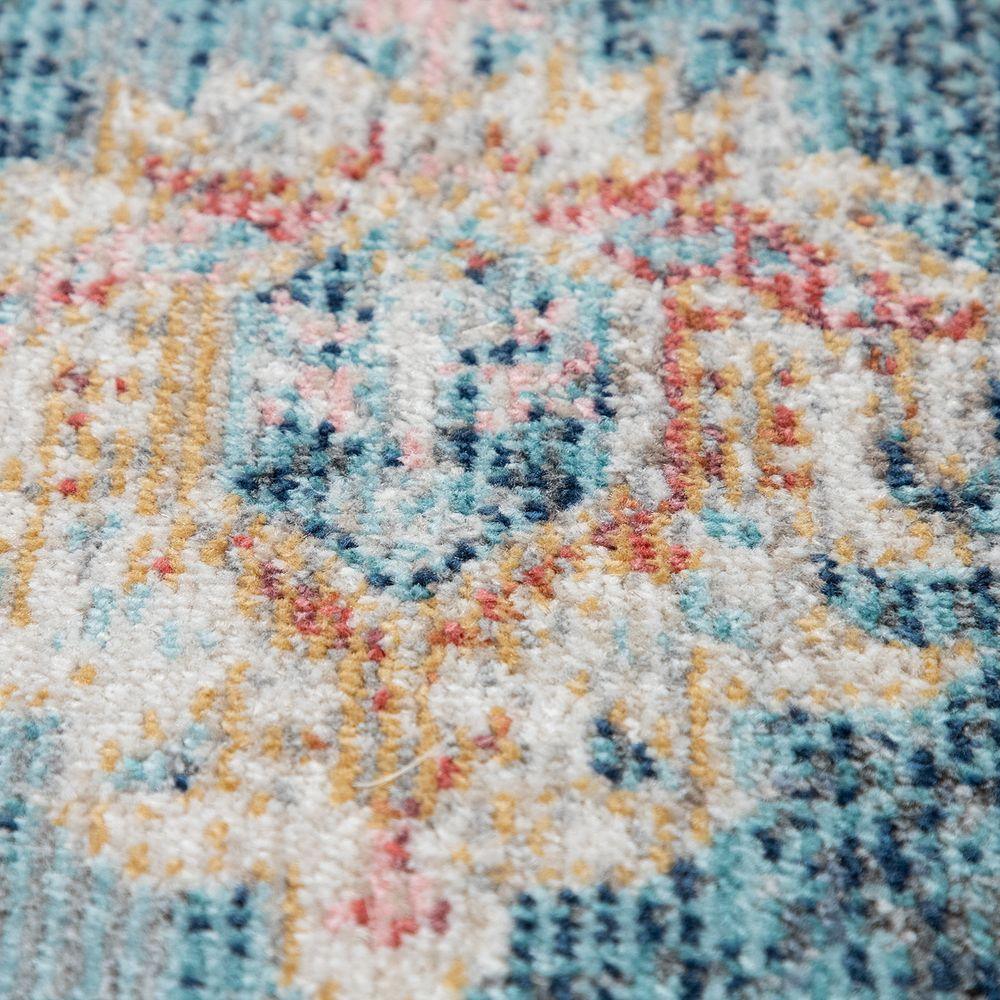 Indoor & Outdoor Rug For Patio, Oriental Look In Blue - RugYourHome