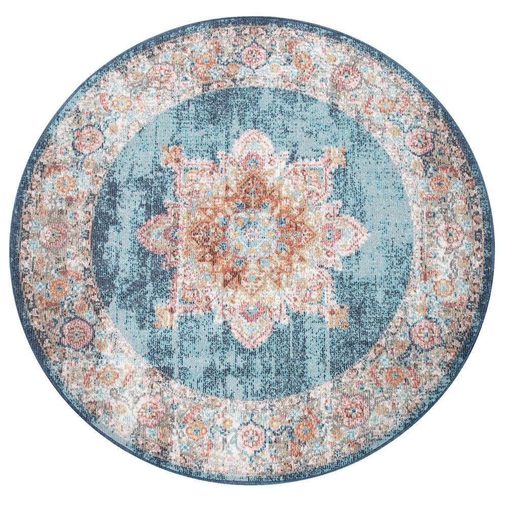 Indoor & Outdoor Rug For Patio, Oriental Look In Blue - RugYourHome