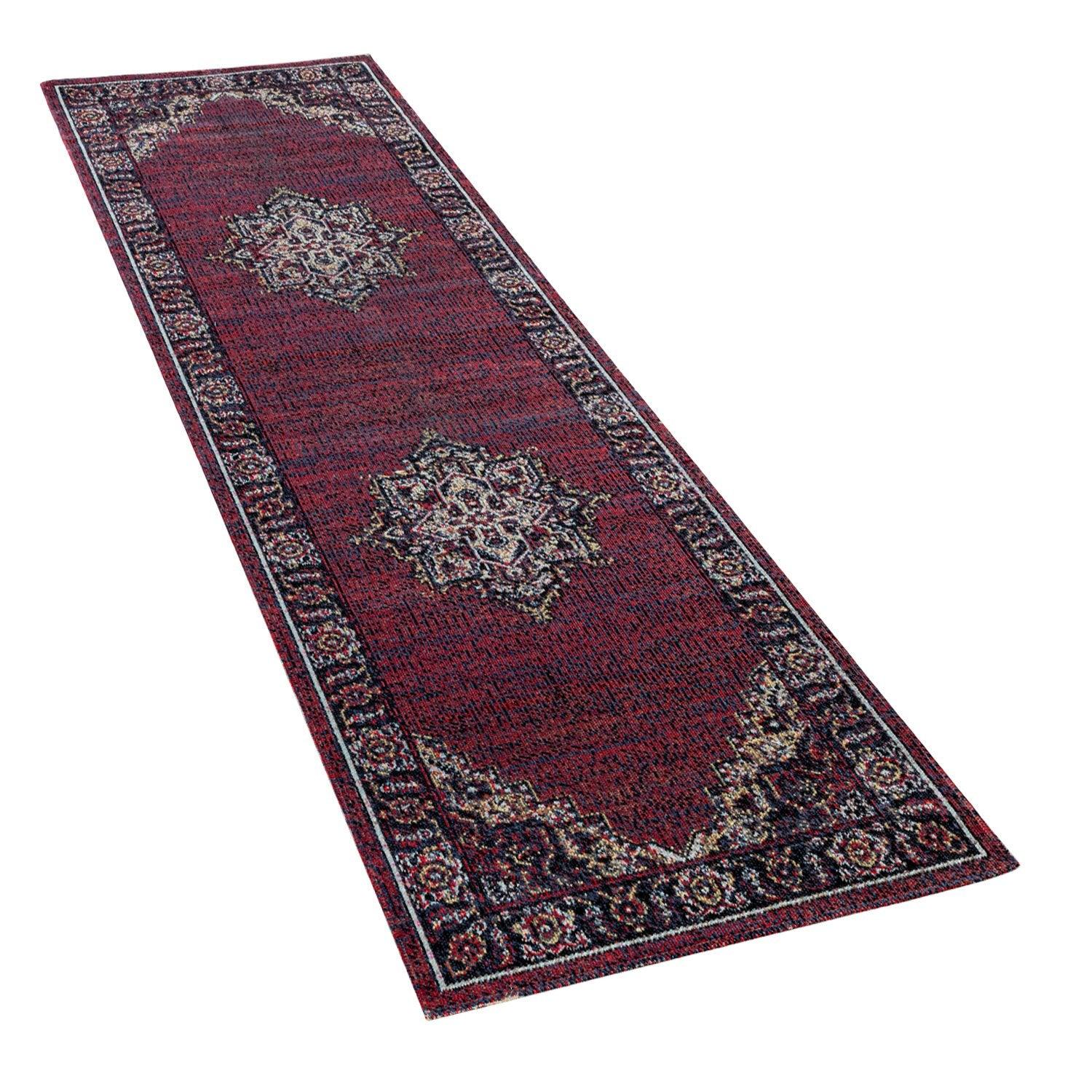 Indoor & Outdoor Rug Oriental Look Bordeaux Red - RugYourHome