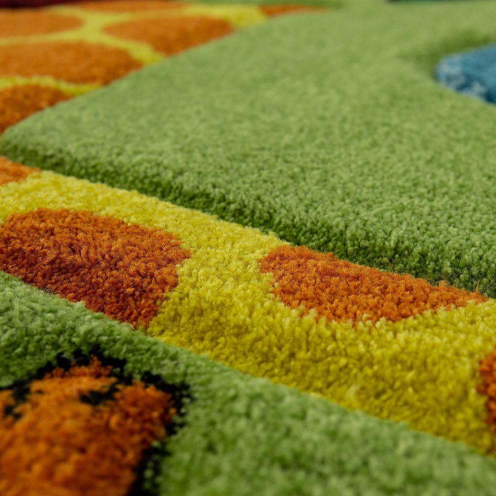 Kids Rug for Nursery Jungle Animals Green - RugYourHome