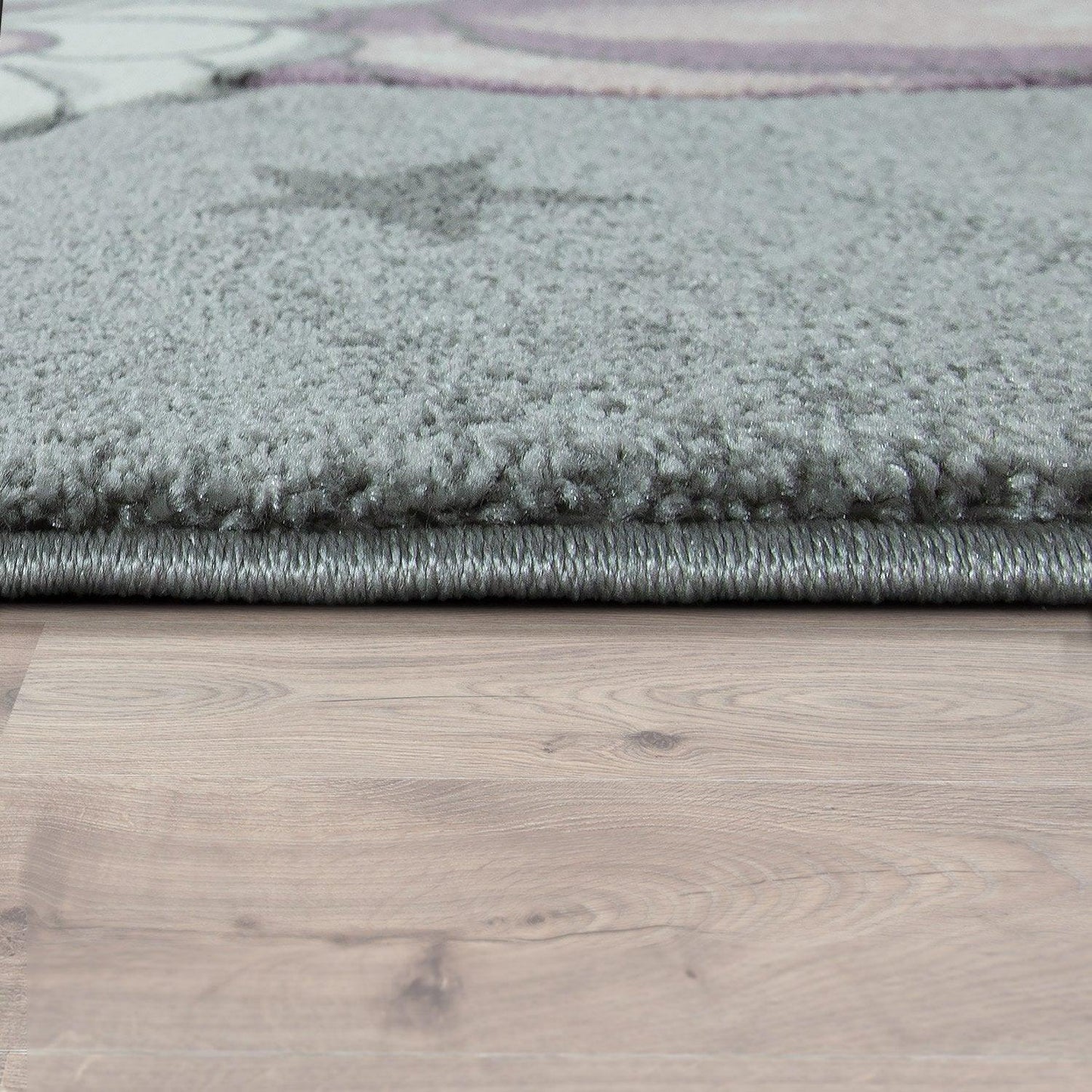 Kids Rug Rainbow Unicorn Colourful Grey - RugYourHome