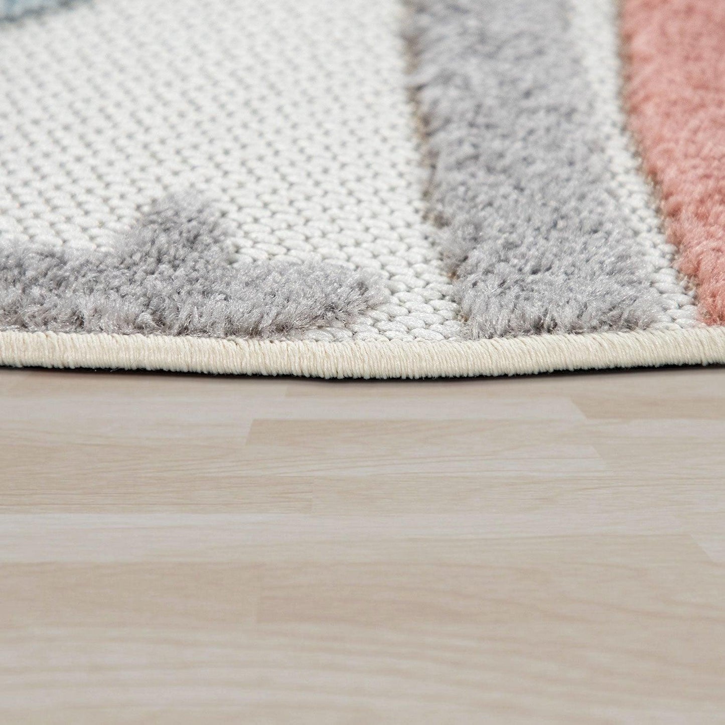 Kids Rug Tweet Colorful Rainbow Play-Mat in Cream - RugYourHome