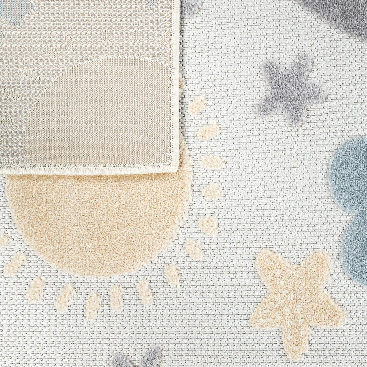Kids Rug Tweet Colorful Rainbow Play-Mat in Cream - RugYourHome