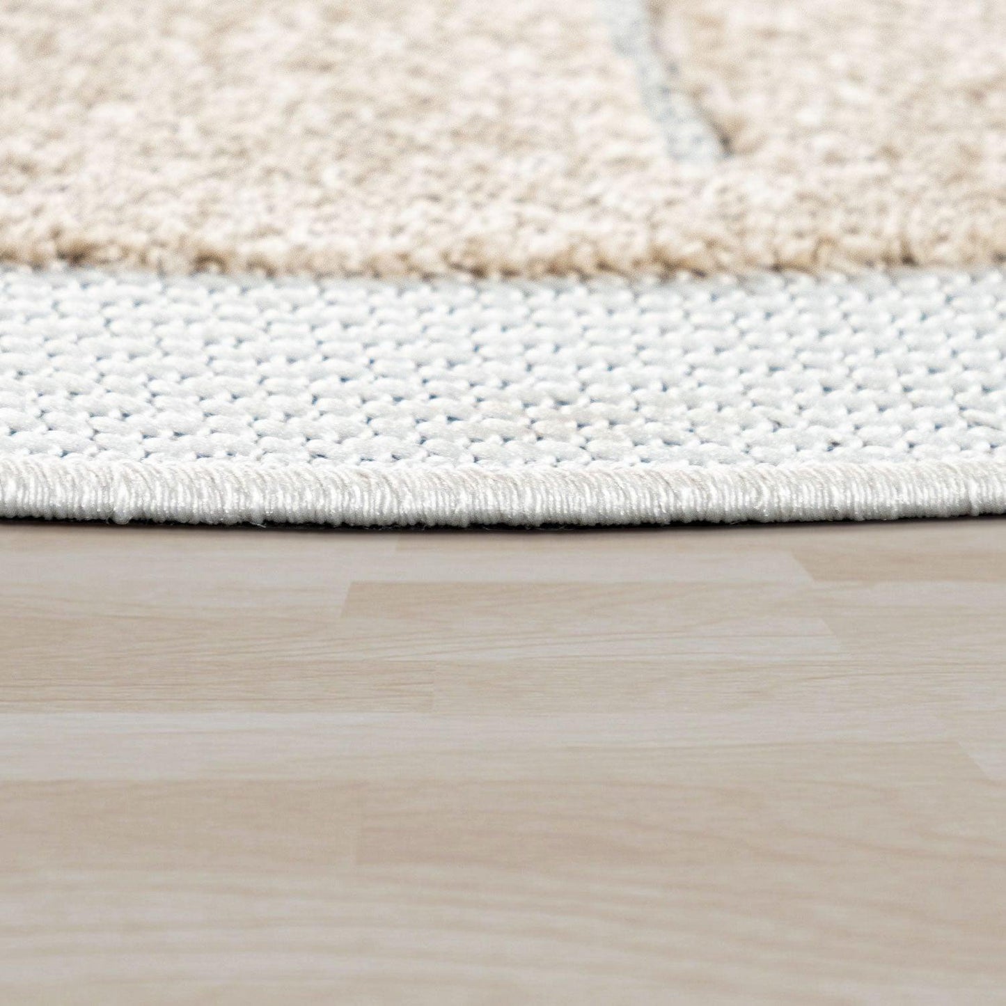 Kids Rug Tweet Happy Lion Play-Mat Round in Beige - RugYourHome