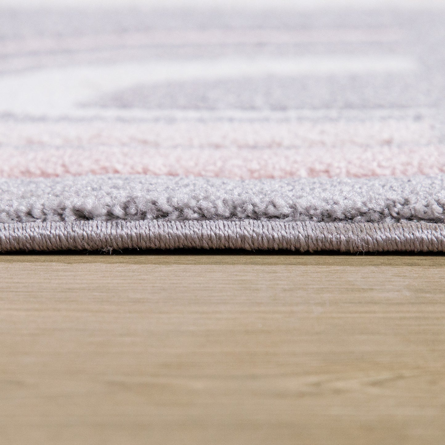 Kids Rug Cosmo Checkered with Rainbows & Hearts - Pink White