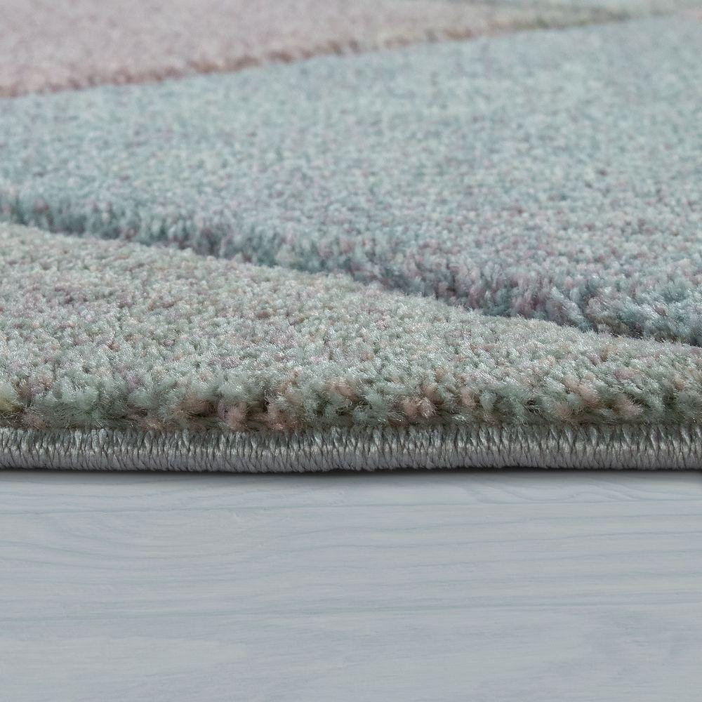 Living Room Rug Colorful Pastel Colors 3D Diamond Pattern - RugYourHome