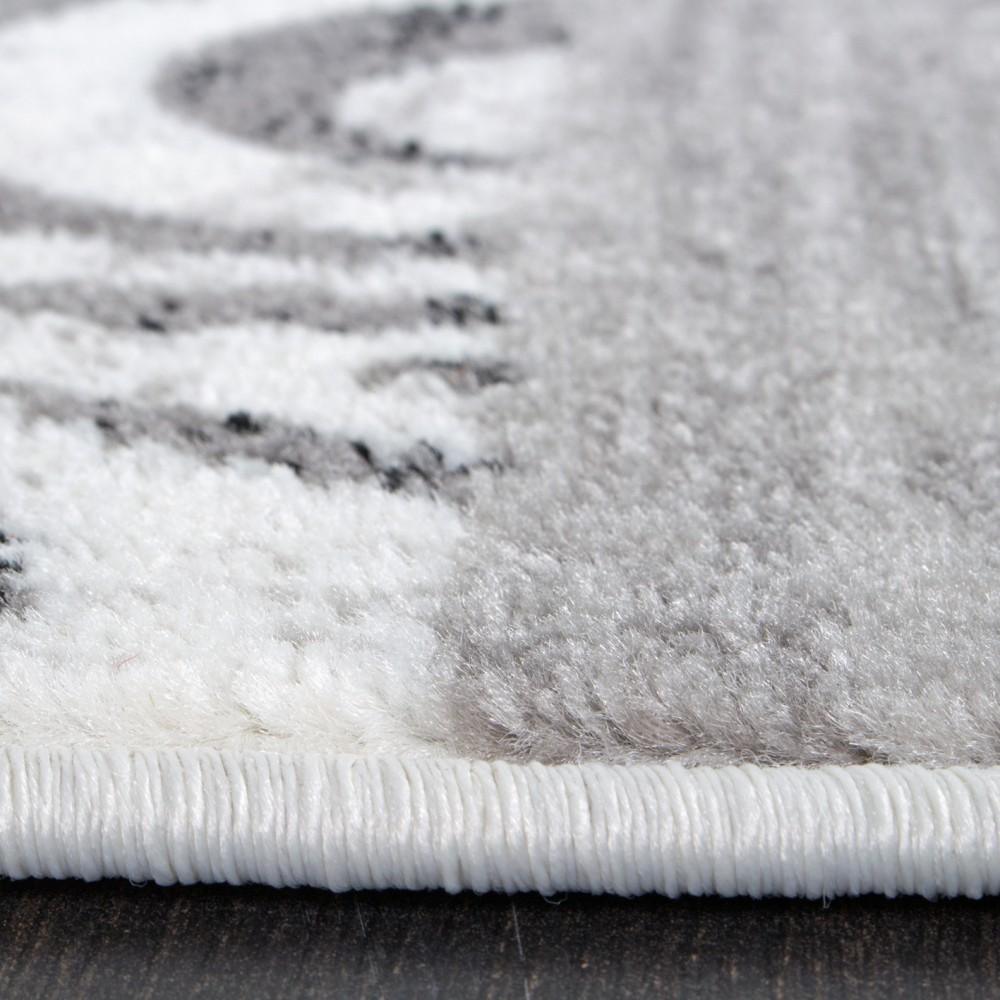 Living Room Rug Low-Pile in Grey White Cream - RugYourHome