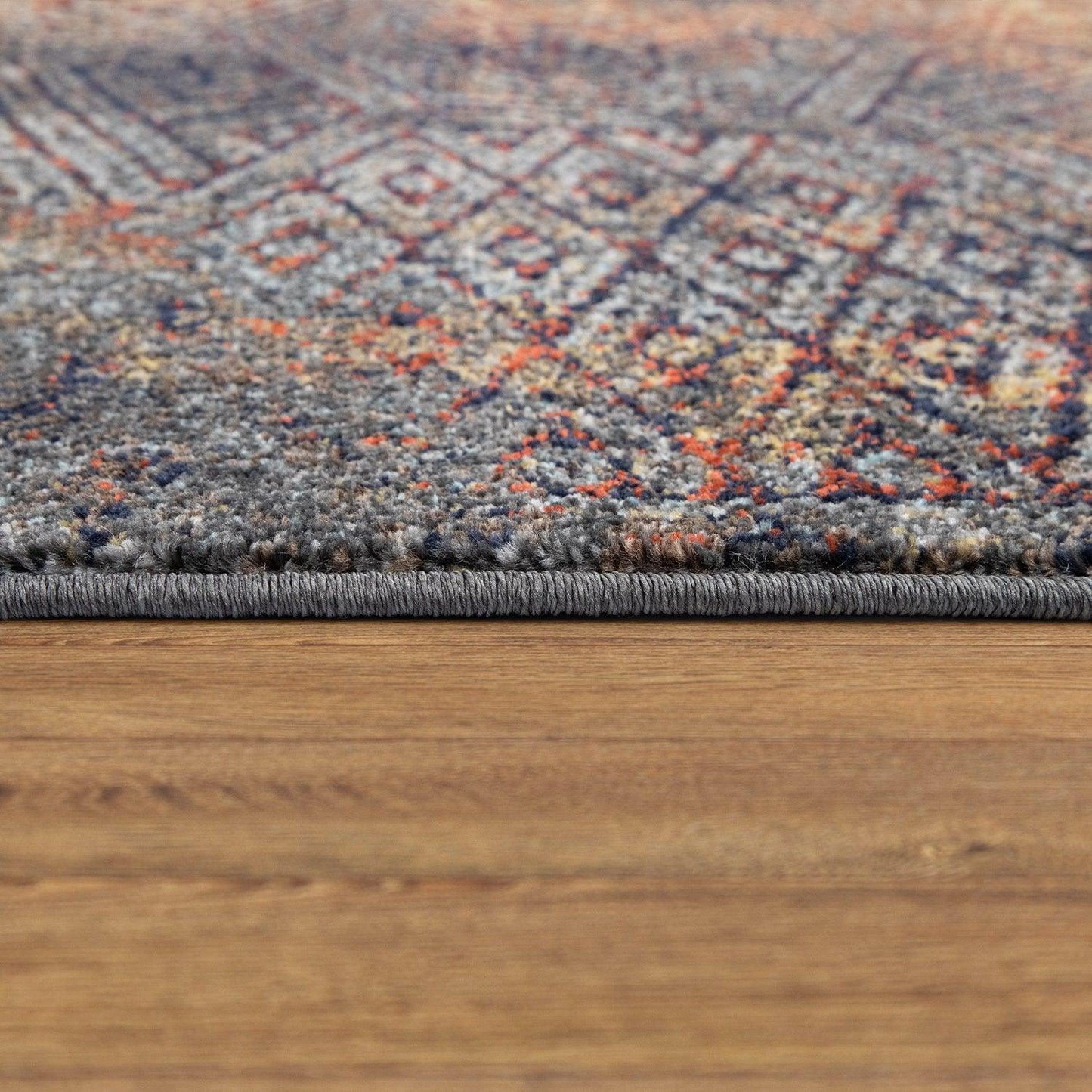 Living Room Rug Used Look industrial Style Multicolored - RugYourHome