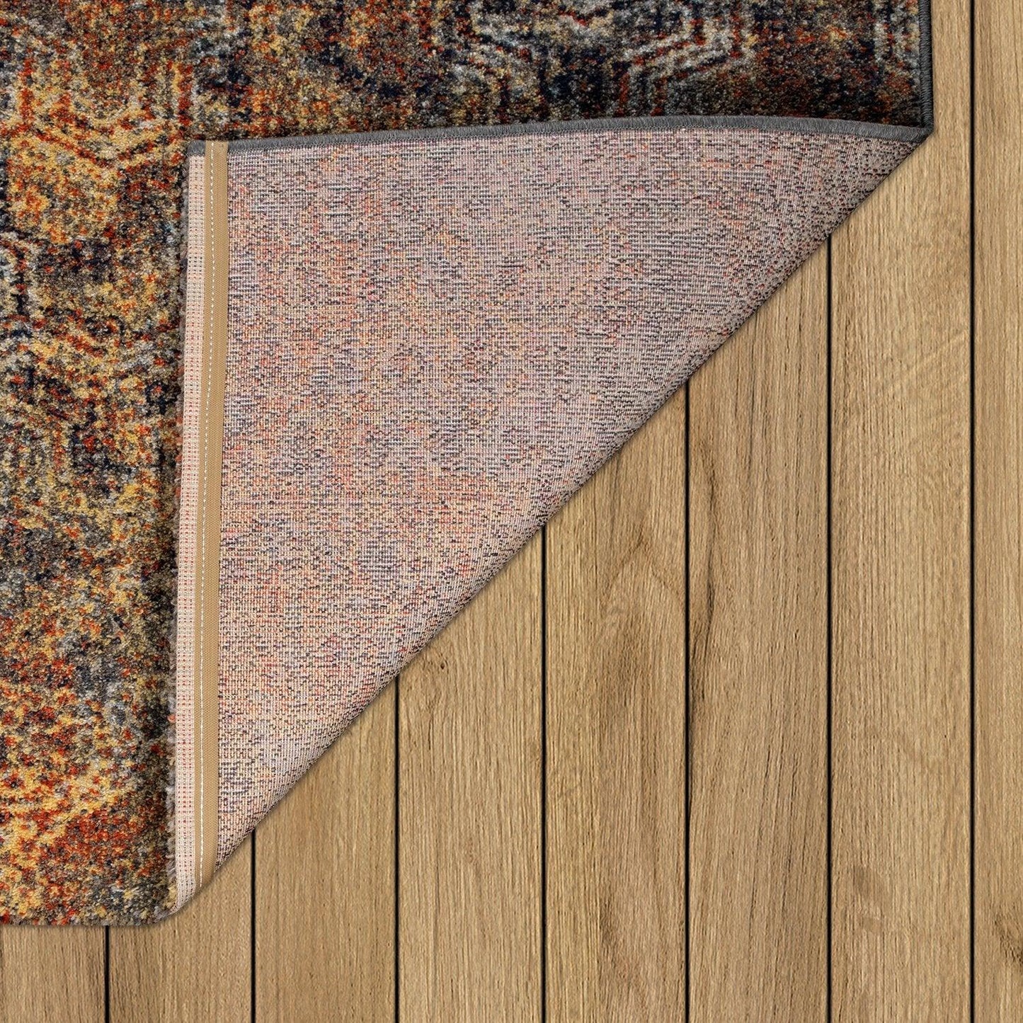 Living Room Rug Used Look industrial Style Multicolored - RugYourHome