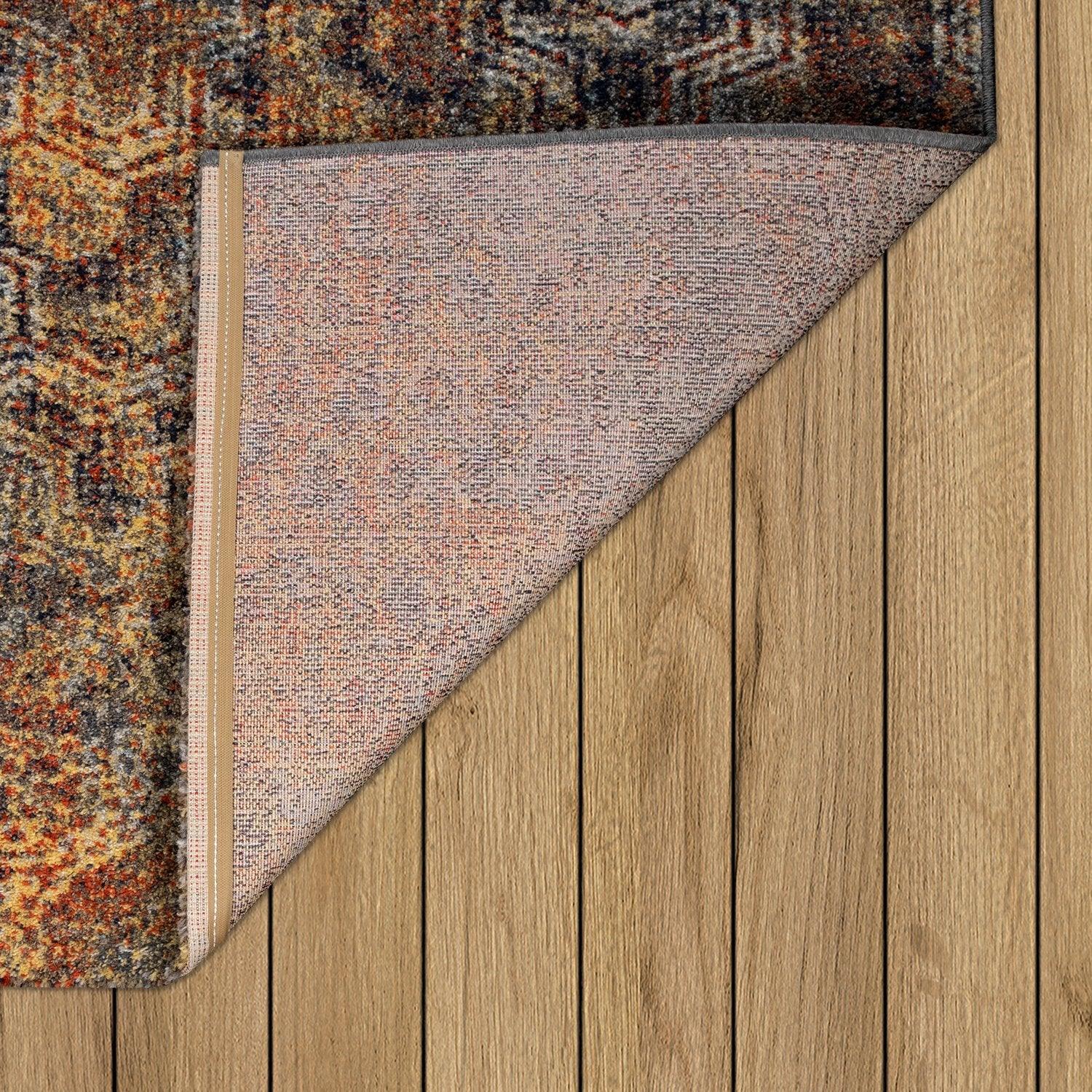 Living Room Rug Used Look industrial Style Multicolored - RugYourHome