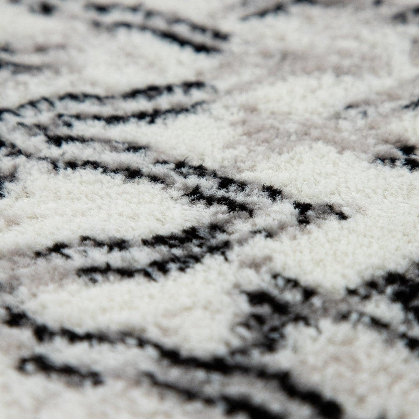 Living Room Rug with Scandi Pattern Low-Pile in Cream Grey - RugYourHome
