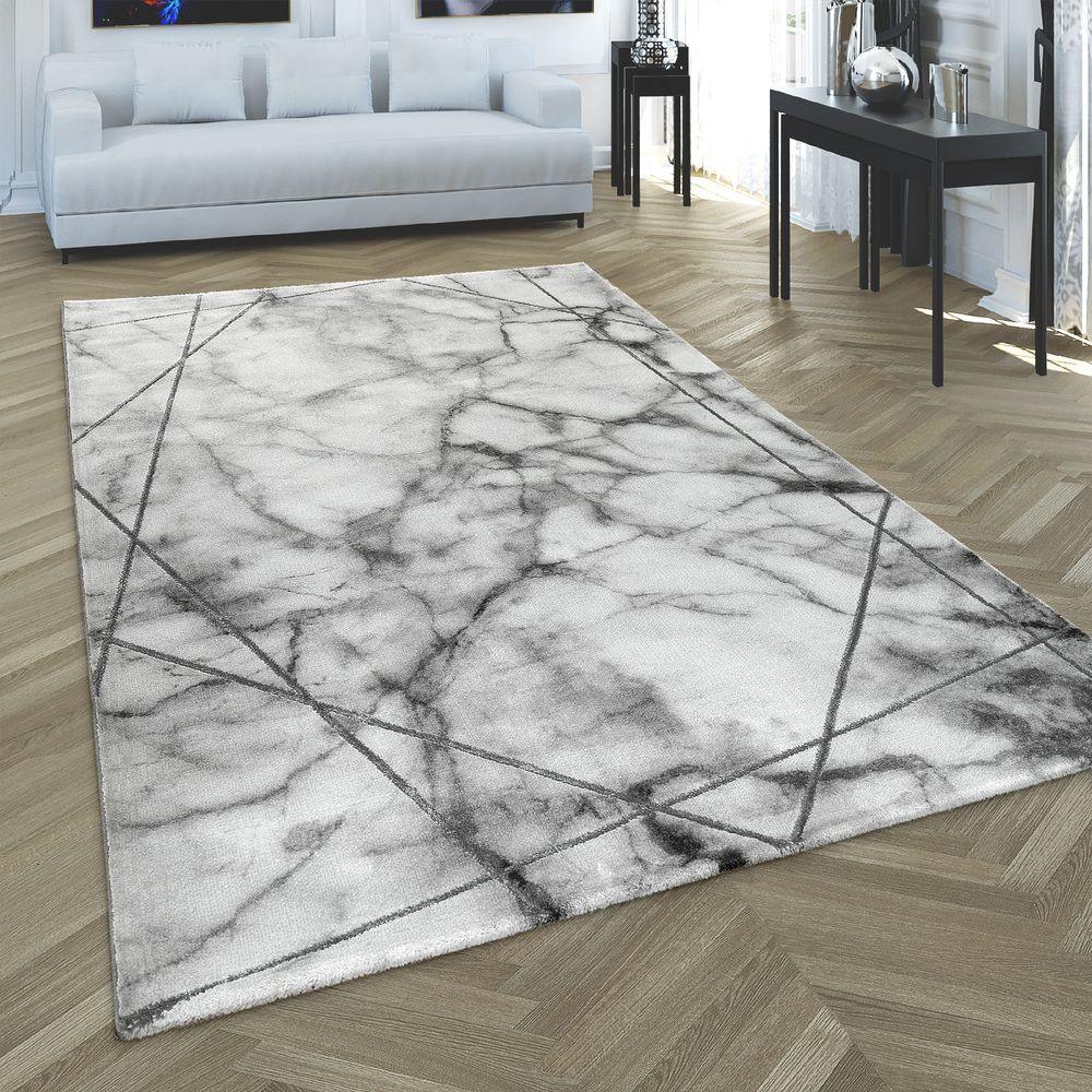 Marble Patten Area Rug in Gold Cream for Living Room with Contour Cut - RugYourHome