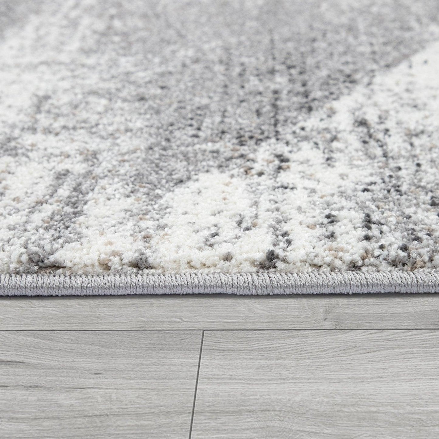 Modern Area Rug Mero Abstract Design - Grey White Brown - RugYourHome