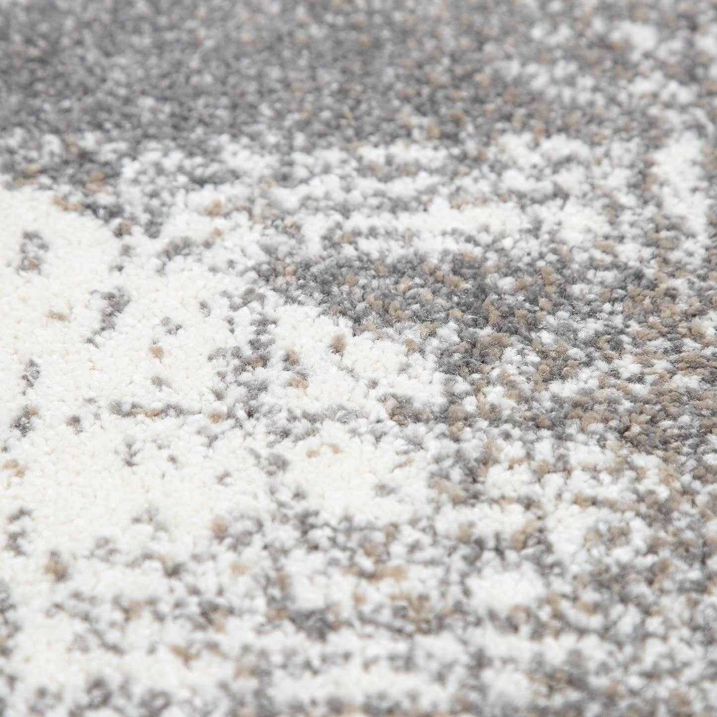 Modern Area Rug Mero Abstract Design - Grey White Brown - RugYourHome