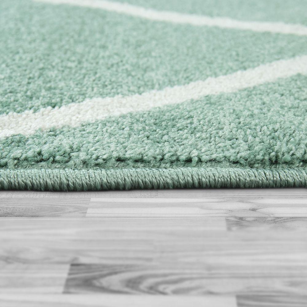 Modern Geometric Rug for Living-Room in Mint Green - RugYourHome