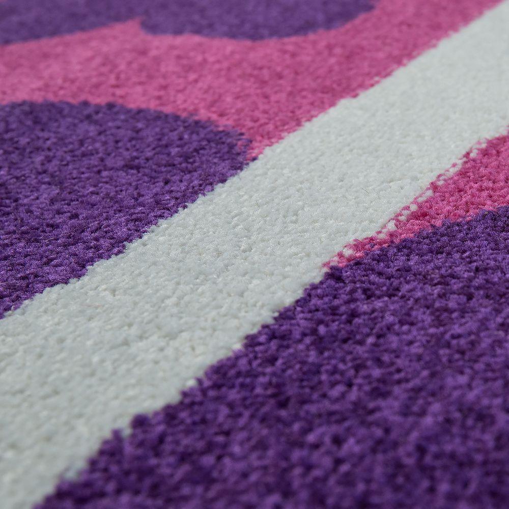 Nursery Rug for Girls Pink with white Flowers - RugYourHome