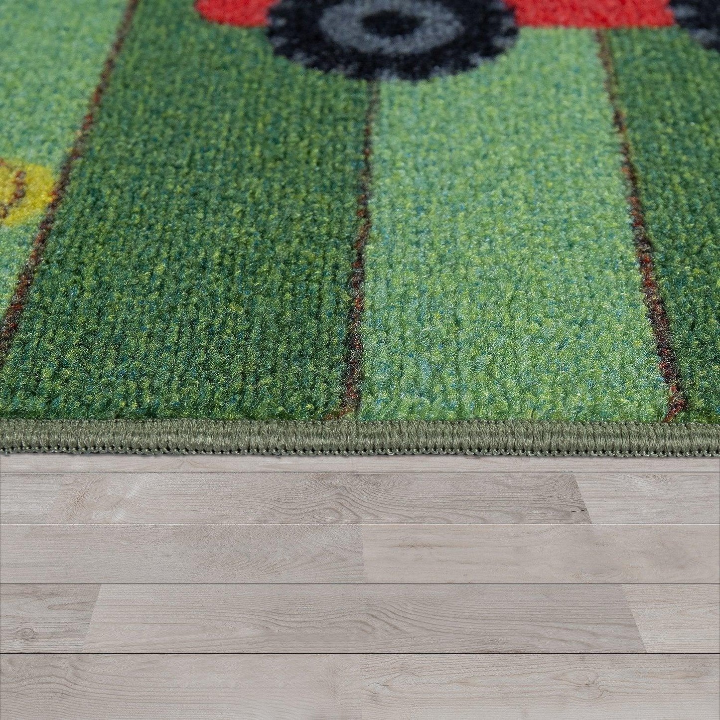 Play Rug for Kids Rooms, Landscape and Horses in green - RugYourHome