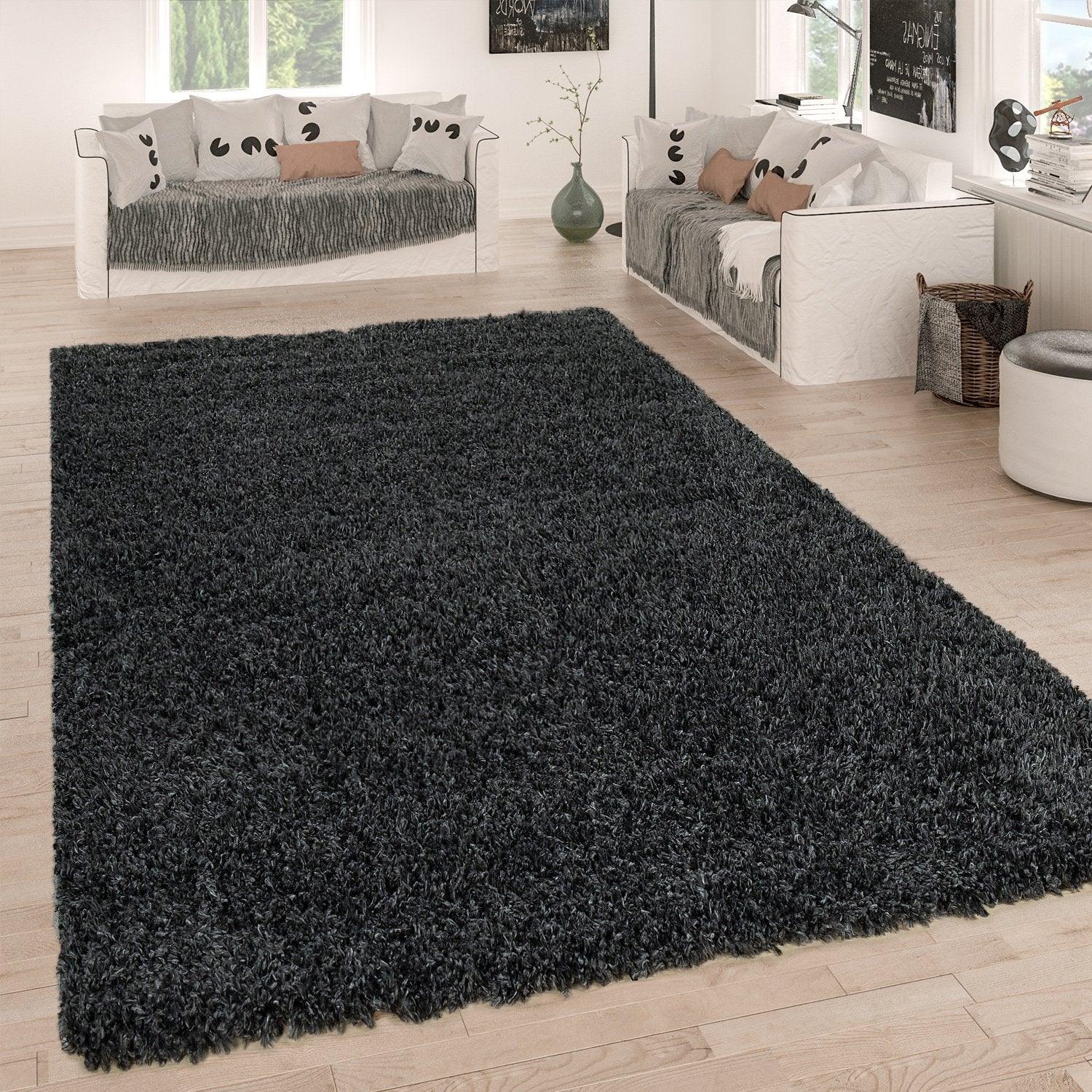 Solid Medium-Pile Rug Anthrazit Living Room Robust – RugYourHome
