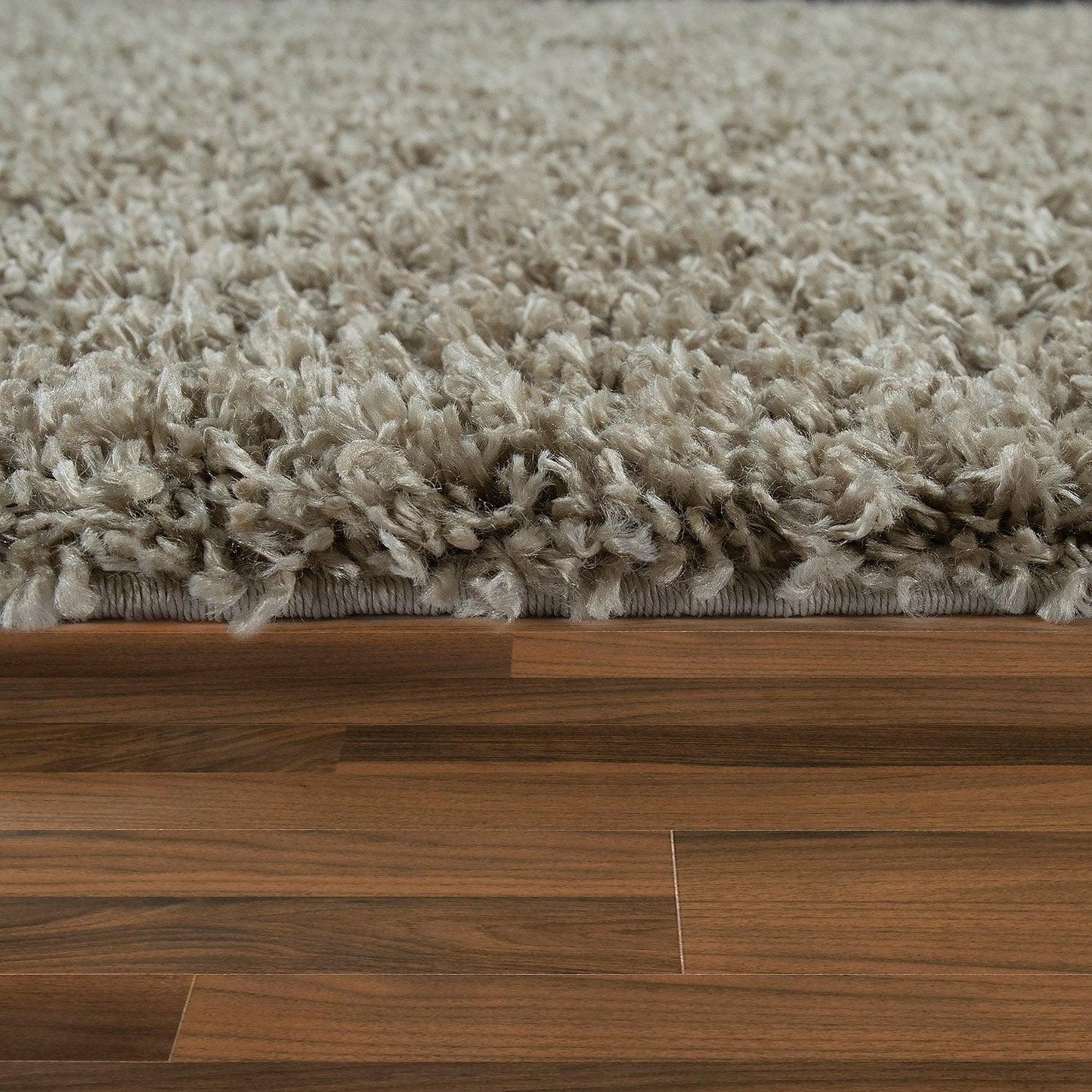 Simple High-Pile Rug Beige Brown Living Room Robust - RugYourHome