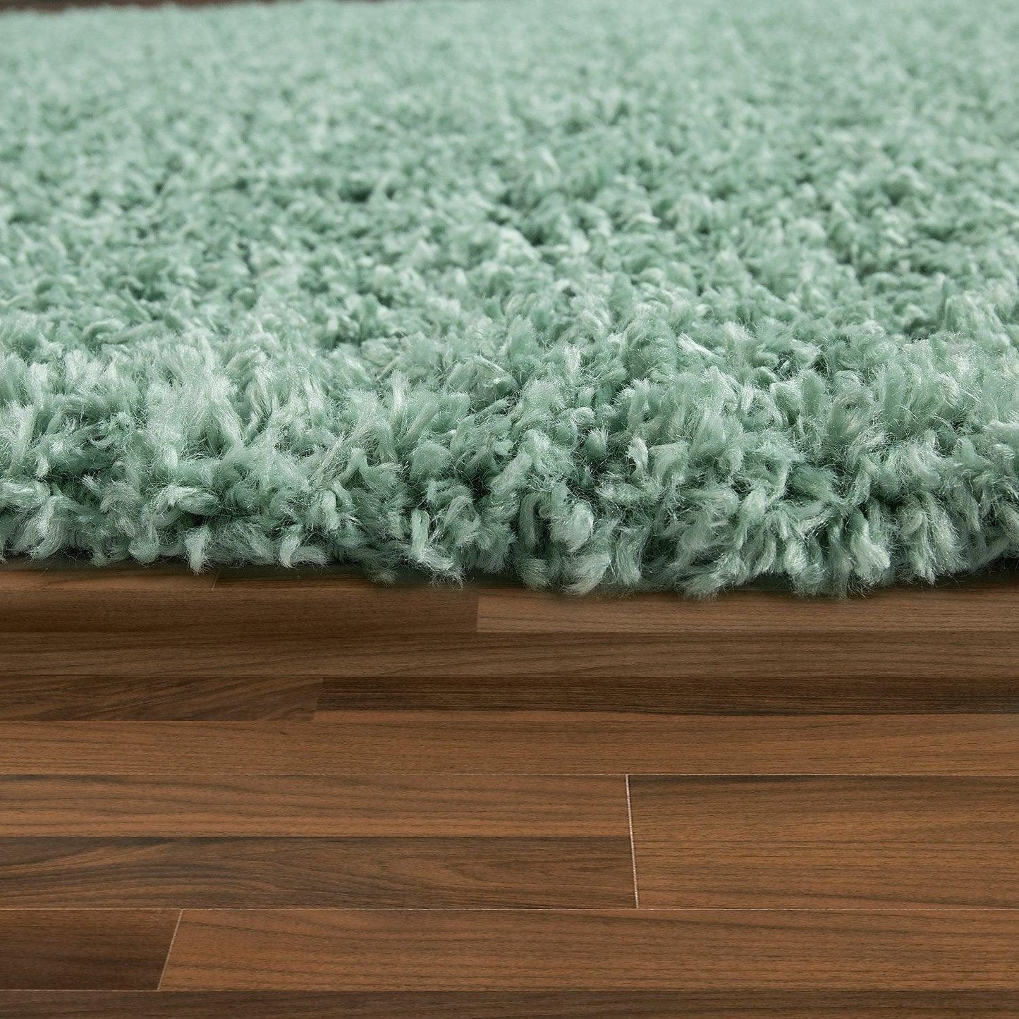 Simple High-Pile Rug Mint-Green Living Room Robust - RugYourHome