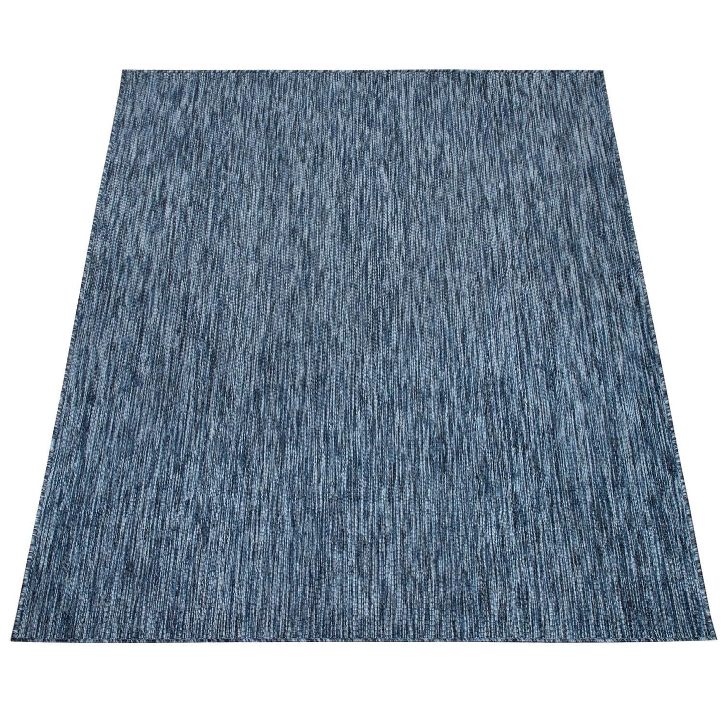 Solid Outdoor Rug for Patio or Balcony weatherproof in Mottled Blue - RugYourHome