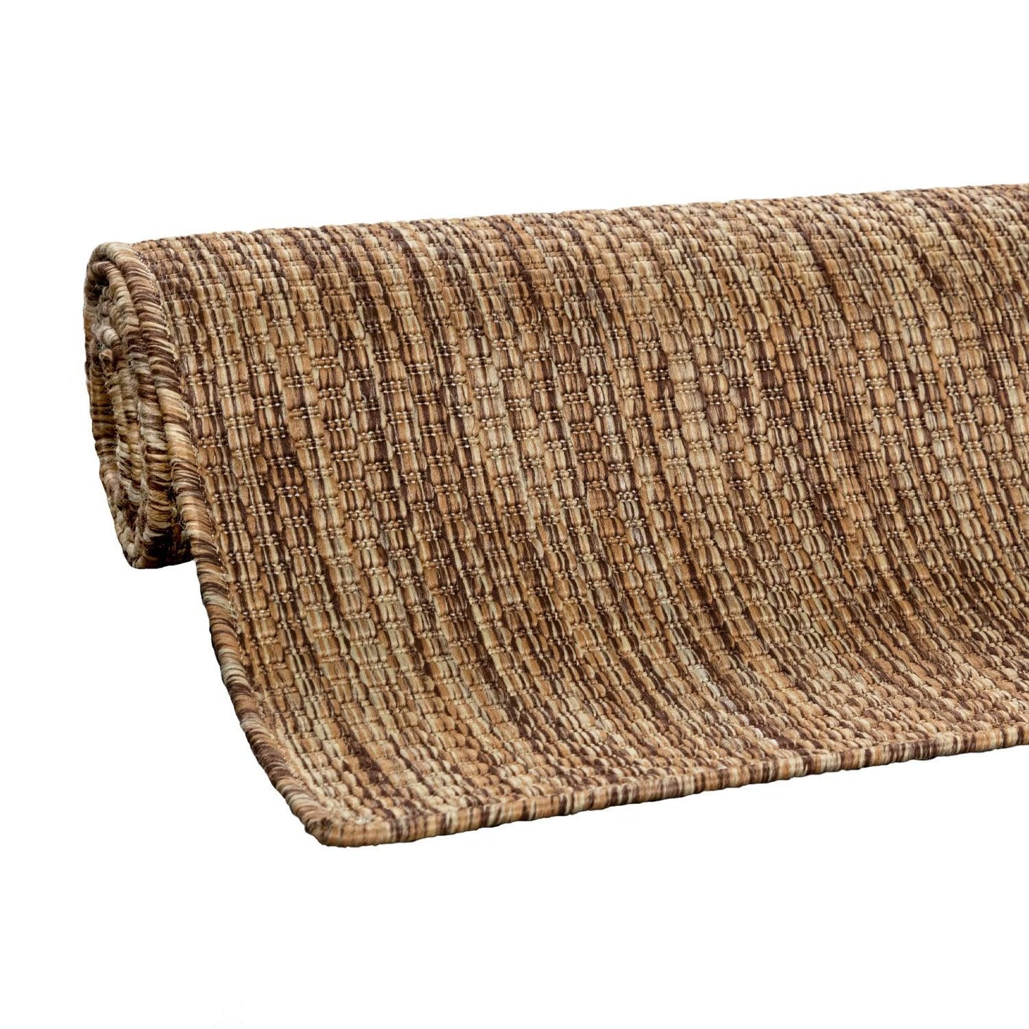 Solid Outdoor Rug for Patio or Balcony weatherproof in Mottled Brown Beige - RugYourHome