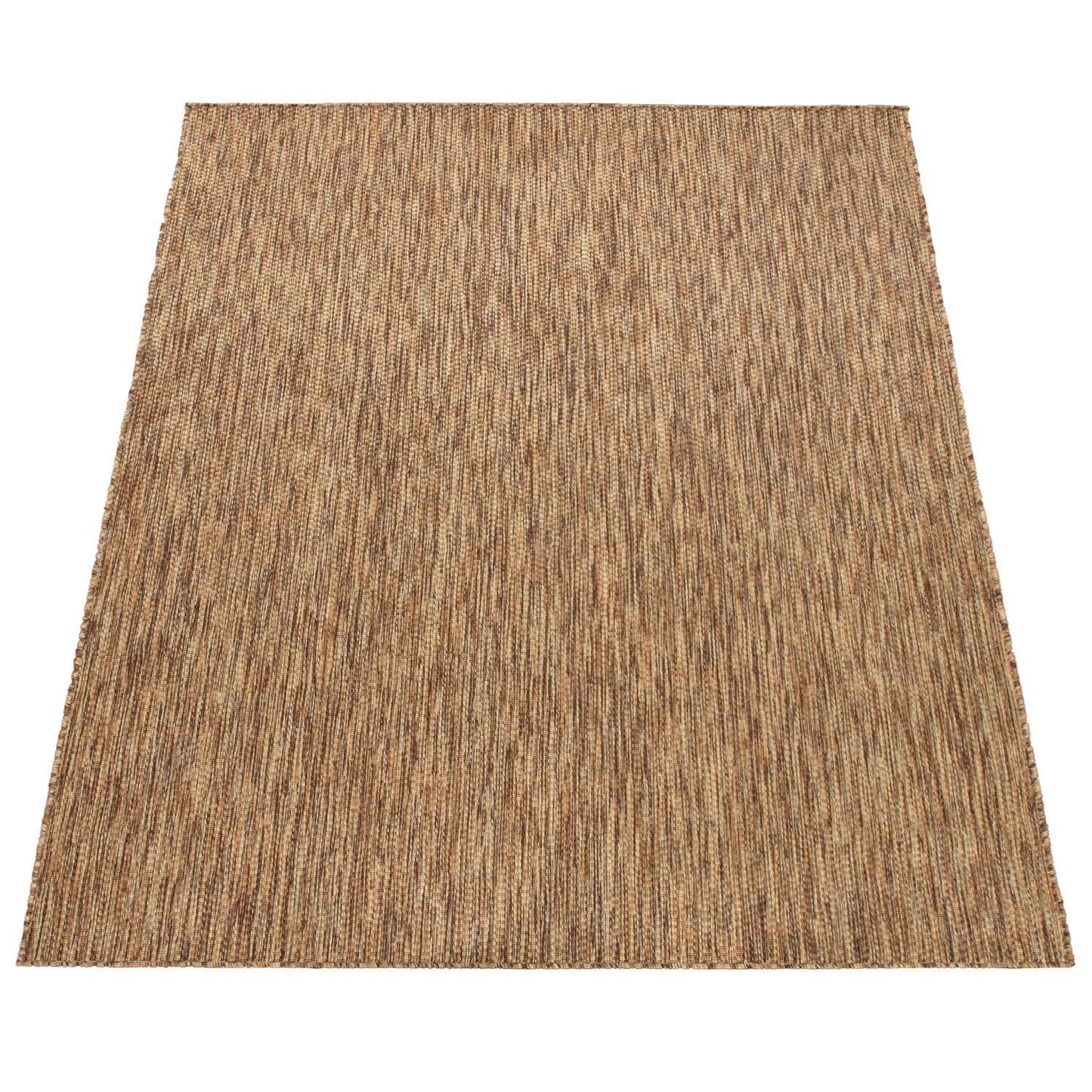 Solid Outdoor Rug for Patio or Balcony weatherproof in Mottled Brown Beige - RugYourHome
