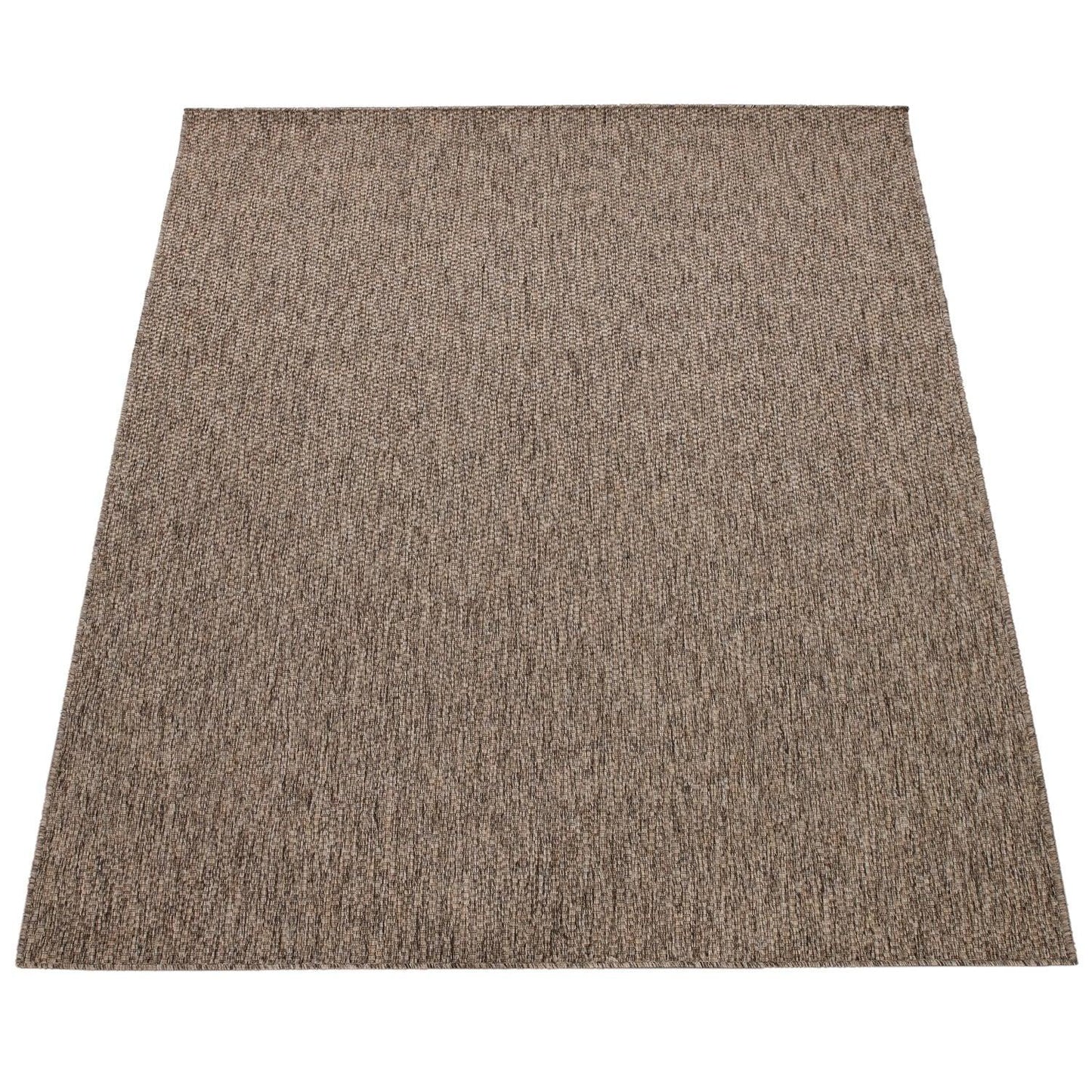 Solid Outdoor Rug for Patio or Balcony weatherproof in Mottled Brown - RugYourHome