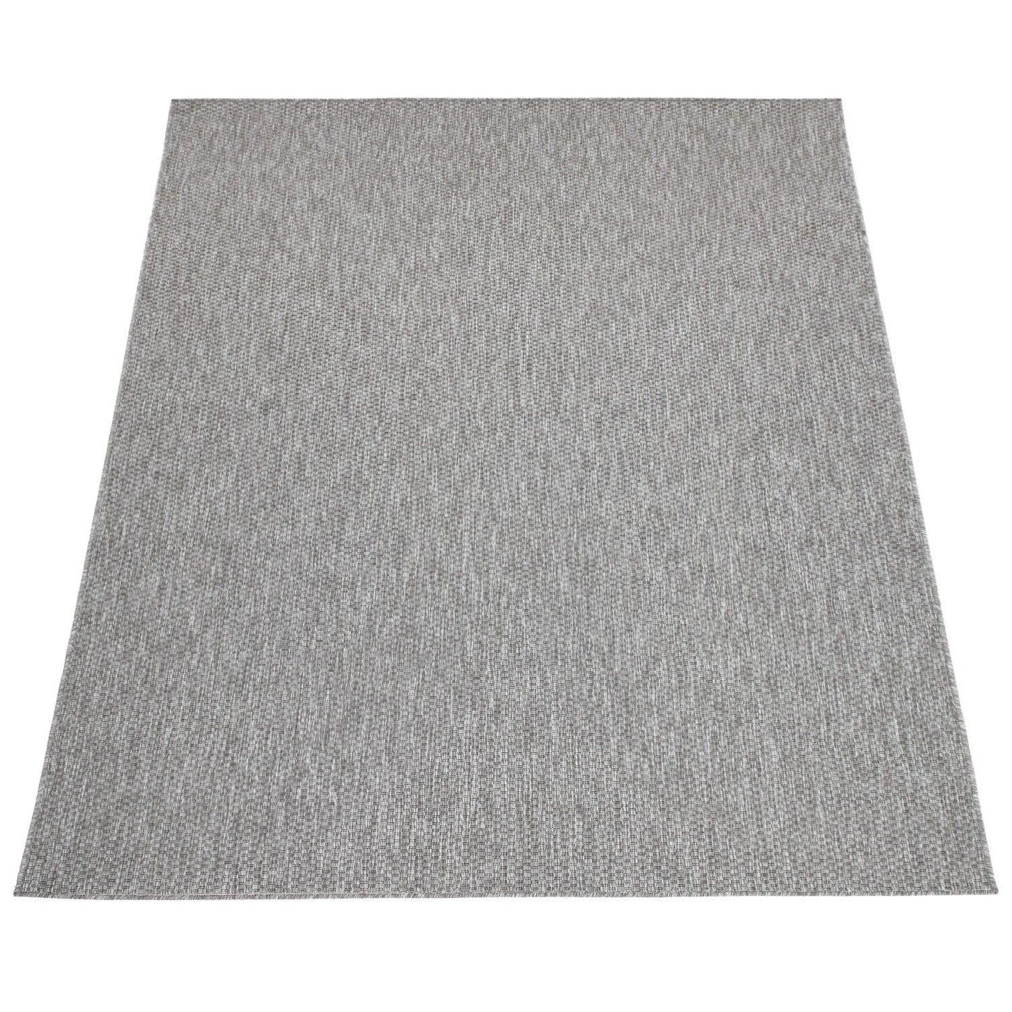 Solid Outdoor Rug for Patio or Balcony weatherproof in Mottled Grey - RugYourHome