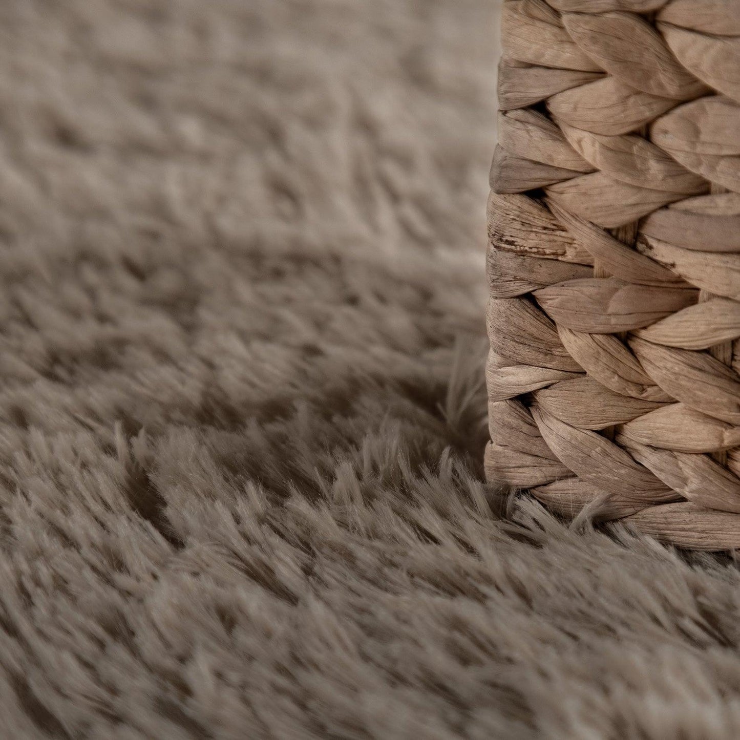 Solid Shag Rug Silky Soft & Fluffy In Light-Brown - RugYourHome